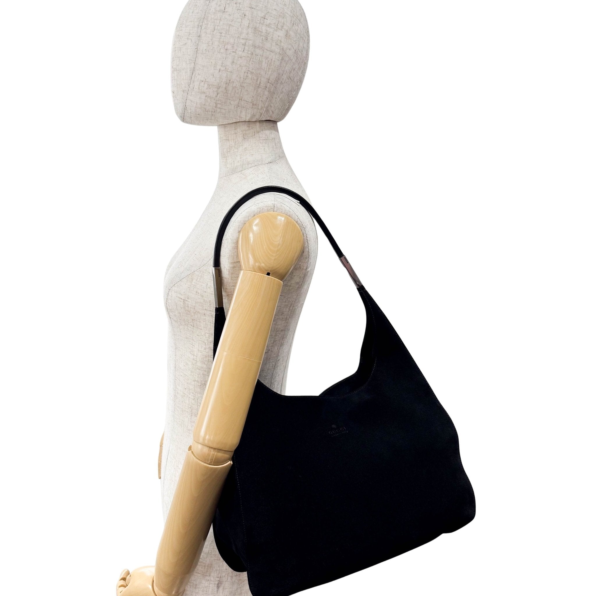 GUCCI Black Suede Shoulder Bag, in , Sold by HIVE PRELOVED - Shoulder Bags, ,