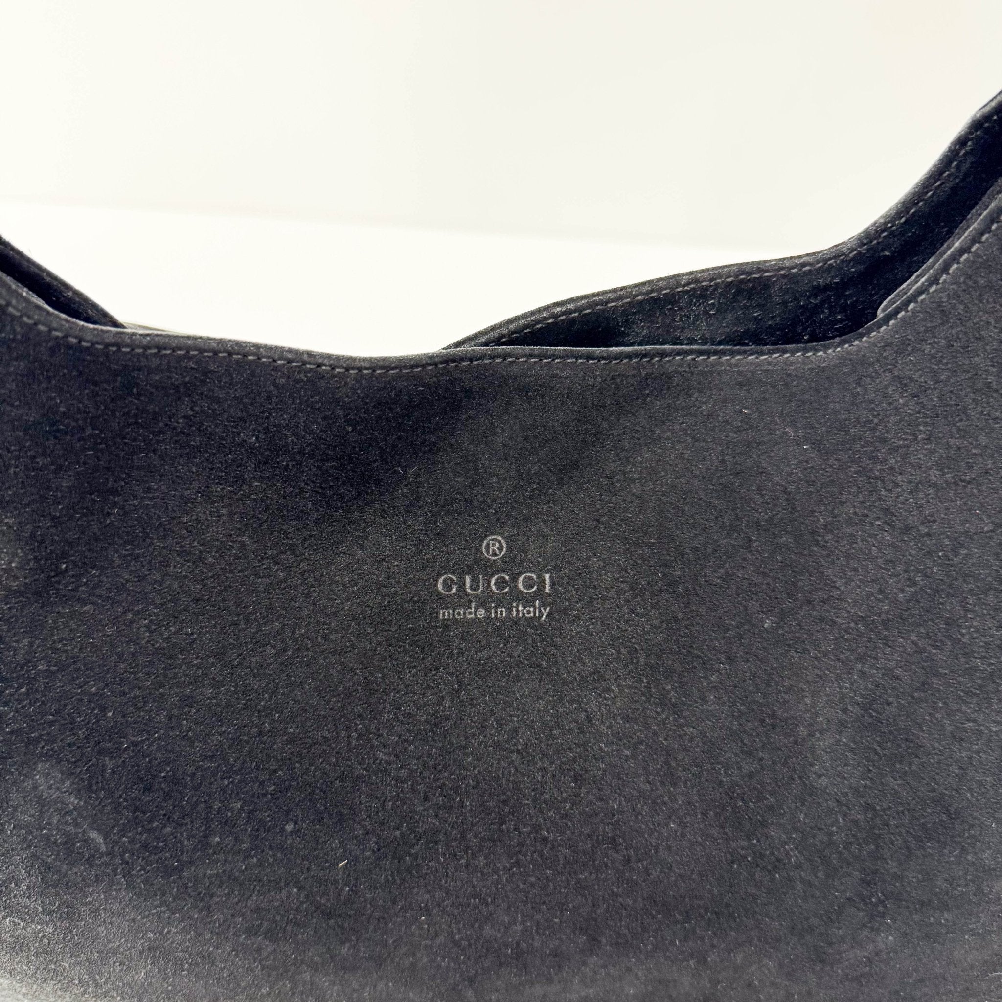 GUCCI Black Suede Shoulder Bag, in , Sold by HIVE PRELOVED - Shoulder Bags, ,