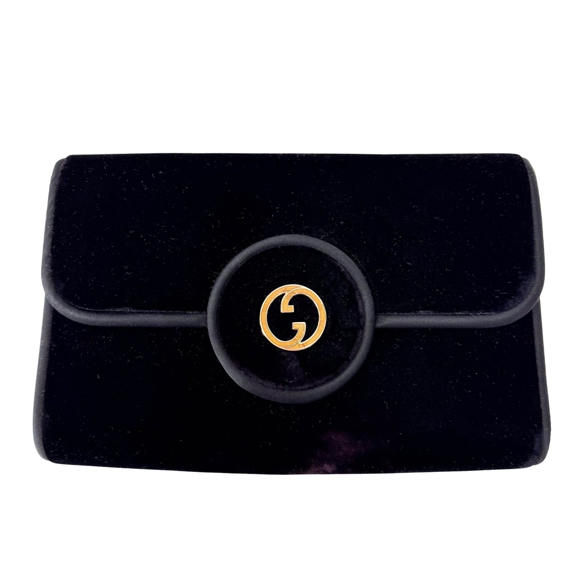 GUCCI Black Velvet GG Clutch, in , Sold by HIVE PRELOVED - Clutch bags, ,