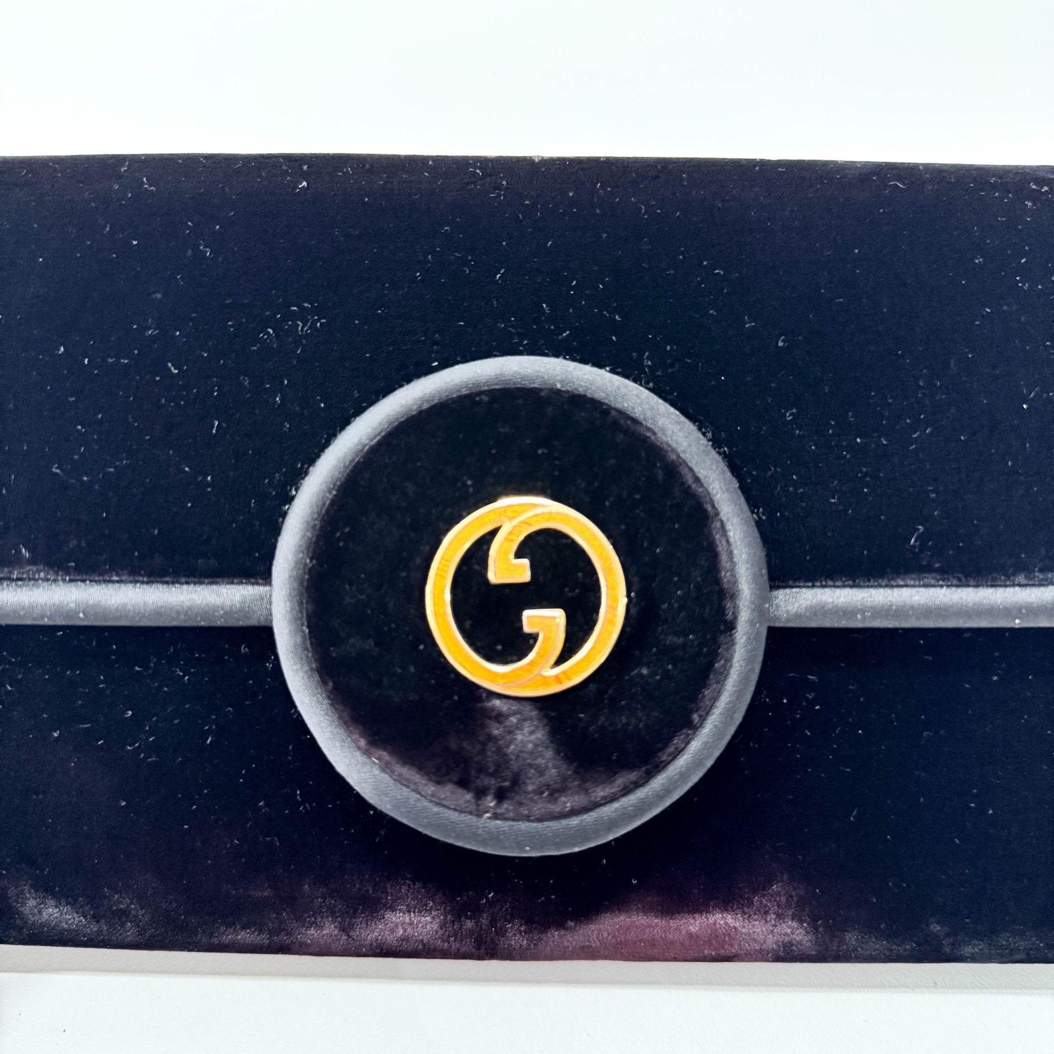 GUCCI Black Velvet GG Clutch, in , Sold by HIVE PRELOVED - Clutch bags, ,