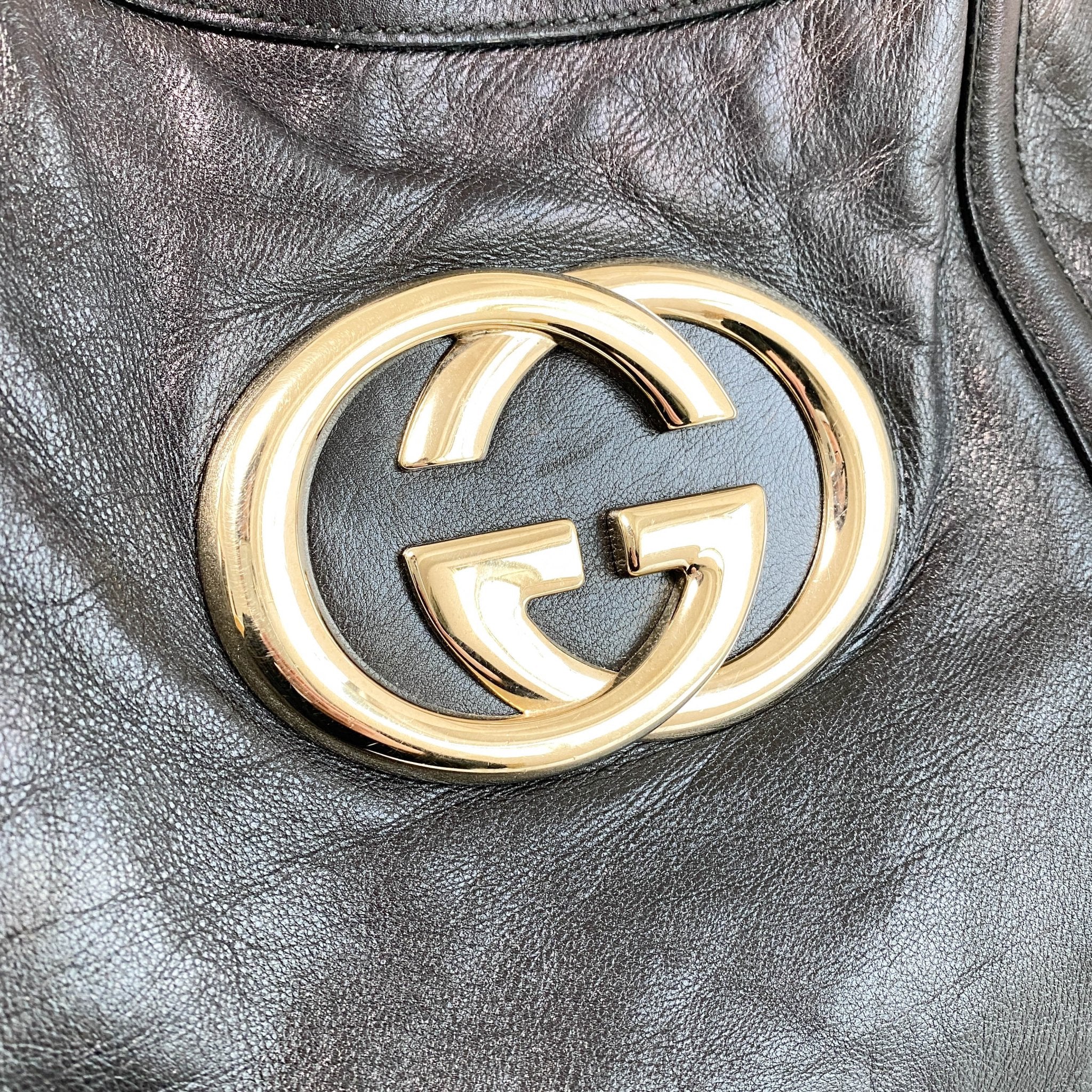 GUCCI Britt Black Interlocking Leather Handbag, in , Sold by HIVE PRELOVED - Shoulder Bags, ,