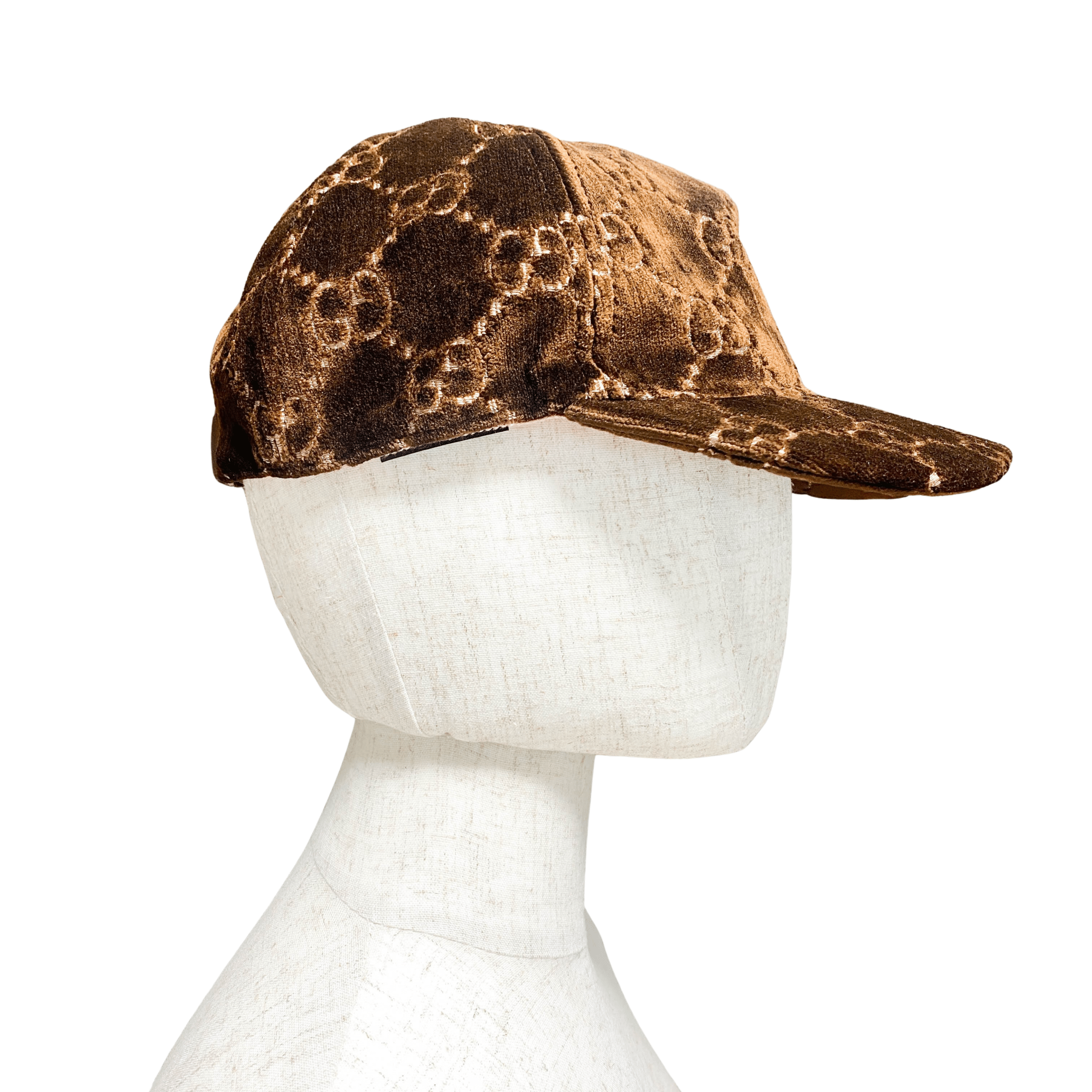 GUCCI Brown GG Velvet Cap, in , Sold by HIVE PRELOVED - Hair accessories, ,