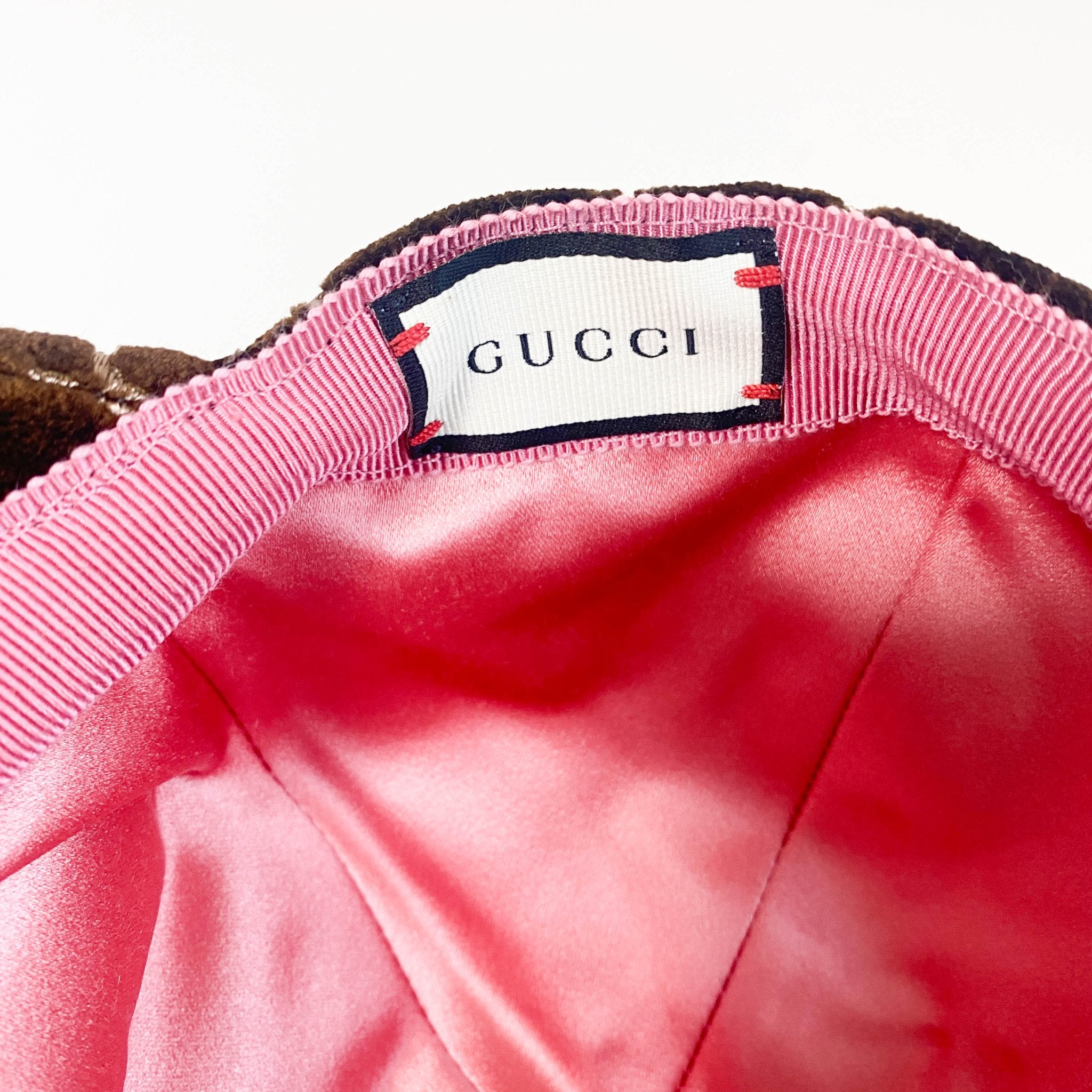 GUCCI Brown GG Velvet Cap, in , Sold by HIVE PRELOVED - Hair accessories, ,