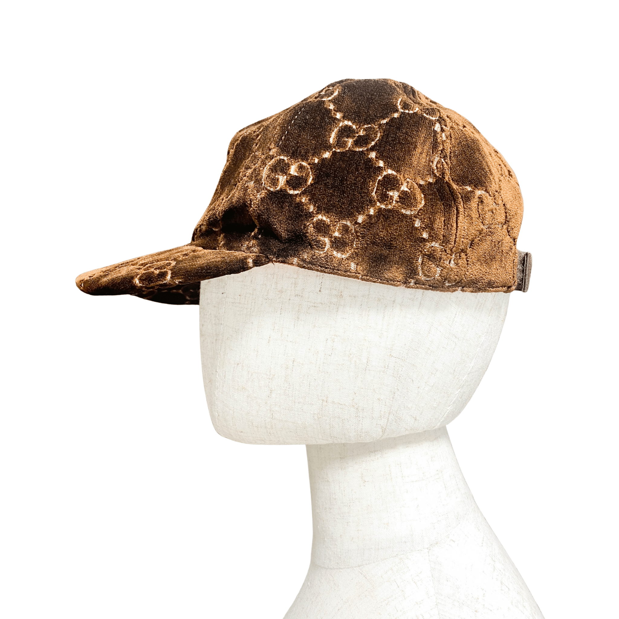GUCCI Brown GG Velvet Cap, in , Sold by HIVE PRELOVED - Hair accessories, ,