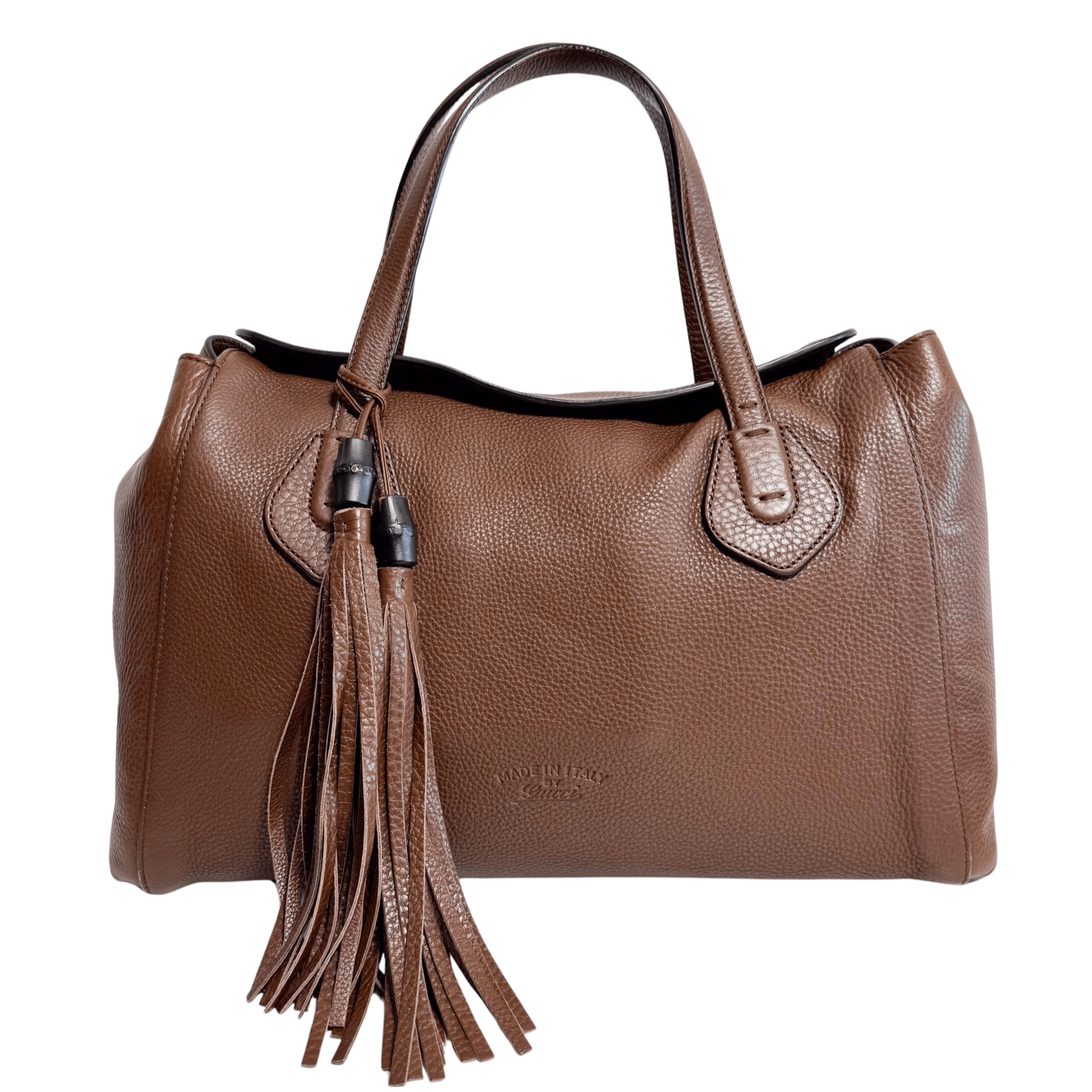 GUCCI Brown Leather Bar Tassel Totes, in , Sold by HIVE PRELOVED - Totes, ,
