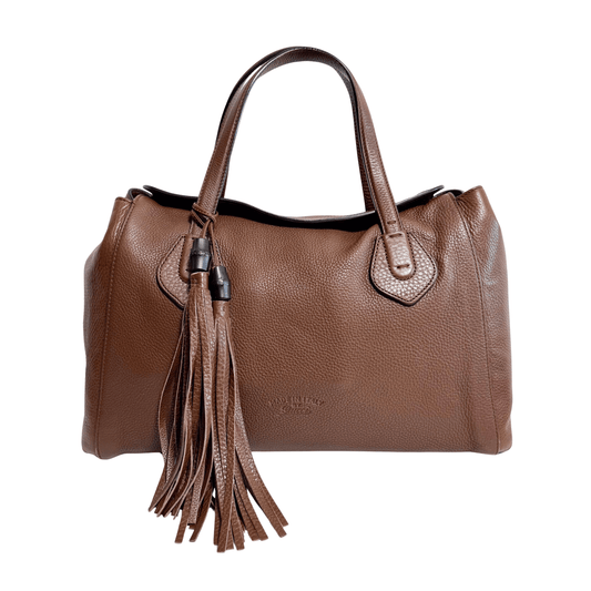 GUCCI Brown Leather Bar Tassel Totes, in , Sold by HIVE PRELOVED - Totes, ,