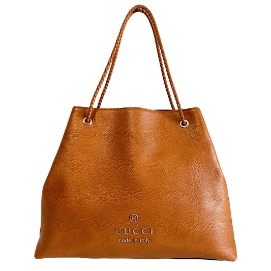 GUCCI Brown Leather Shoulder Tote Bag, in , Sold by HIVE PRELOVED - Shoulder Bags, ,