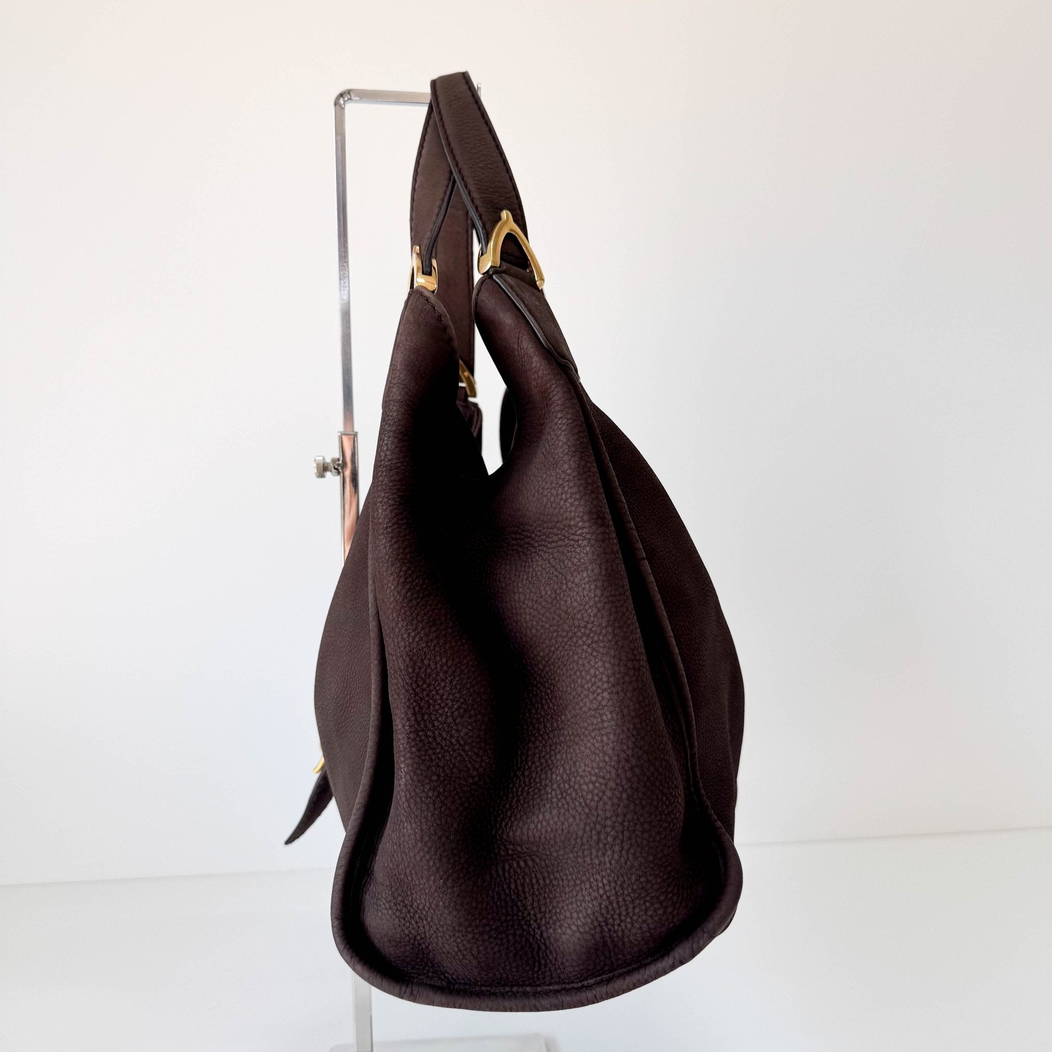 GUCCI Brown Nubuck Leather Shoulder Bag, in , Sold by HIVE PRELOVED - Shoulder Bags, ,