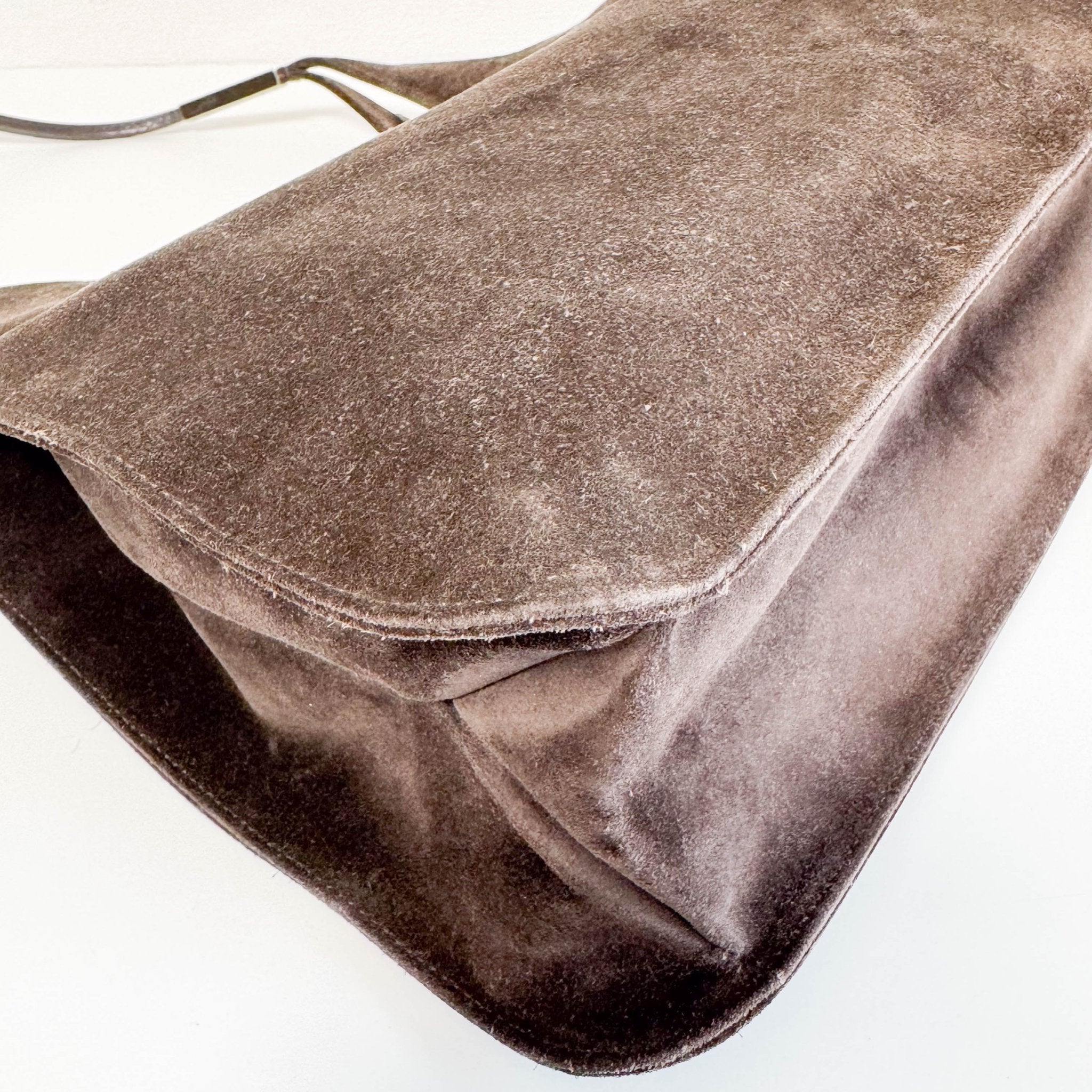 GUCCI Brown Suede Shoulder Bag, in , Sold by HIVE PRELOVED - Shoulder Bags, ,