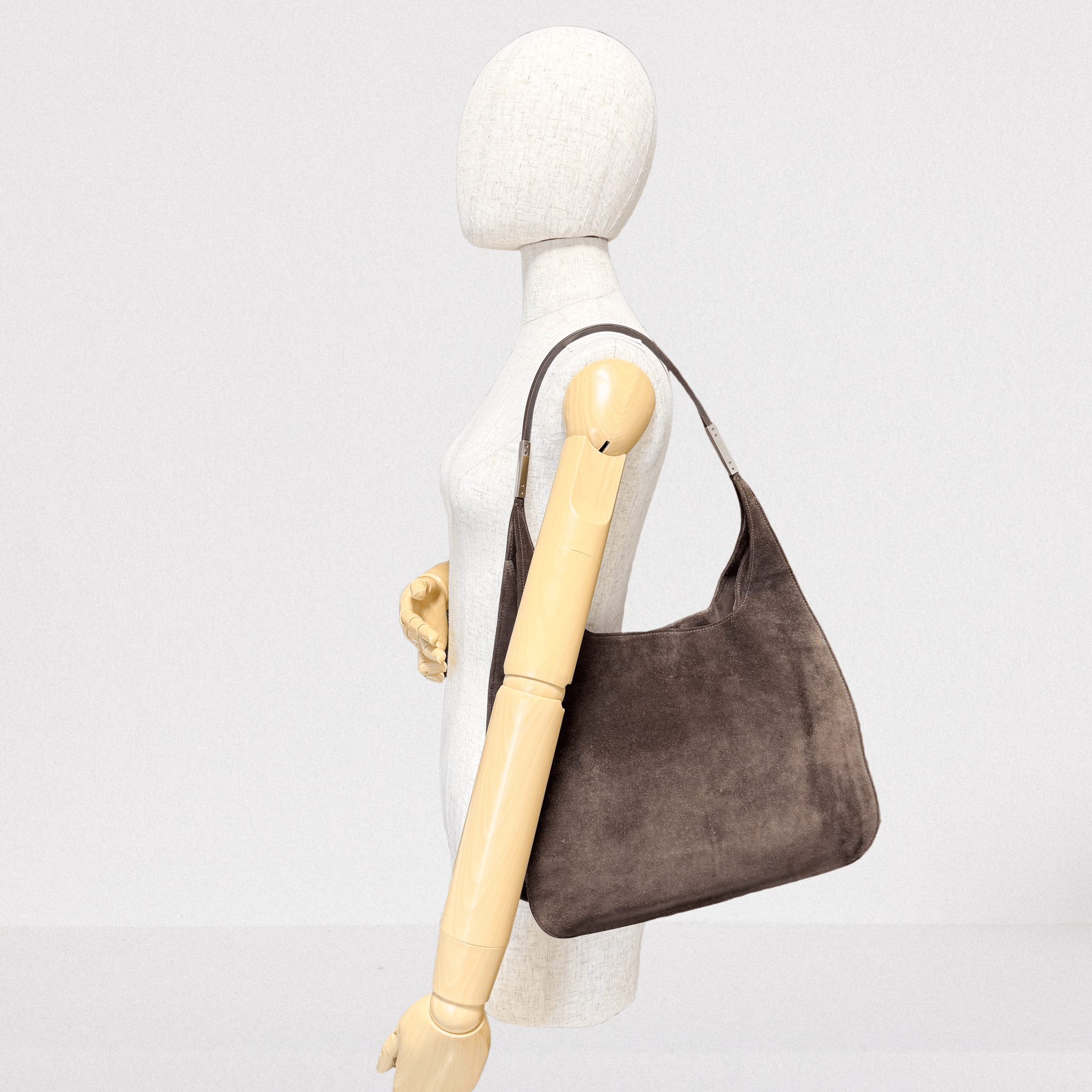 GUCCI Brown Suede Shoulder Bag, in , Sold by HIVE PRELOVED - Shoulder Bags, ,