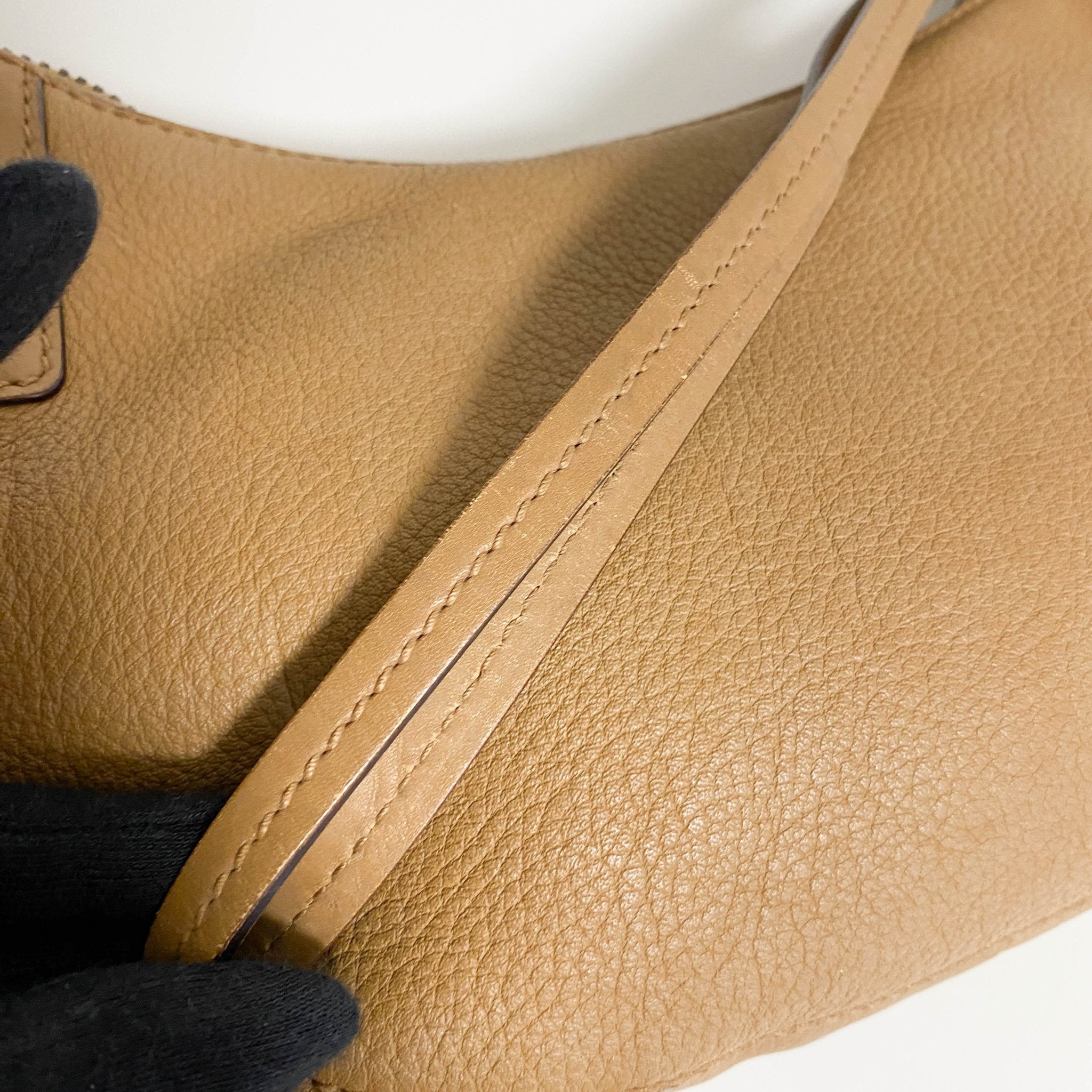 GUCCI Caramel Brown Hobo Shoulder Bag with Studs and Long Stripe Detail, in , Sold by HIVE PRELOVED - Shoulder Bags, ,