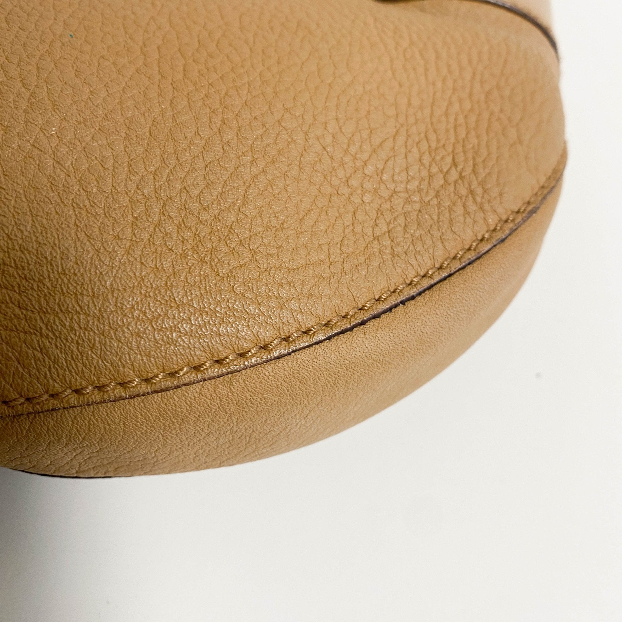 GUCCI Caramel Brown Hobo Shoulder Bag with Studs and Long Stripe Detail, in , Sold by HIVE PRELOVED - Shoulder Bags, ,