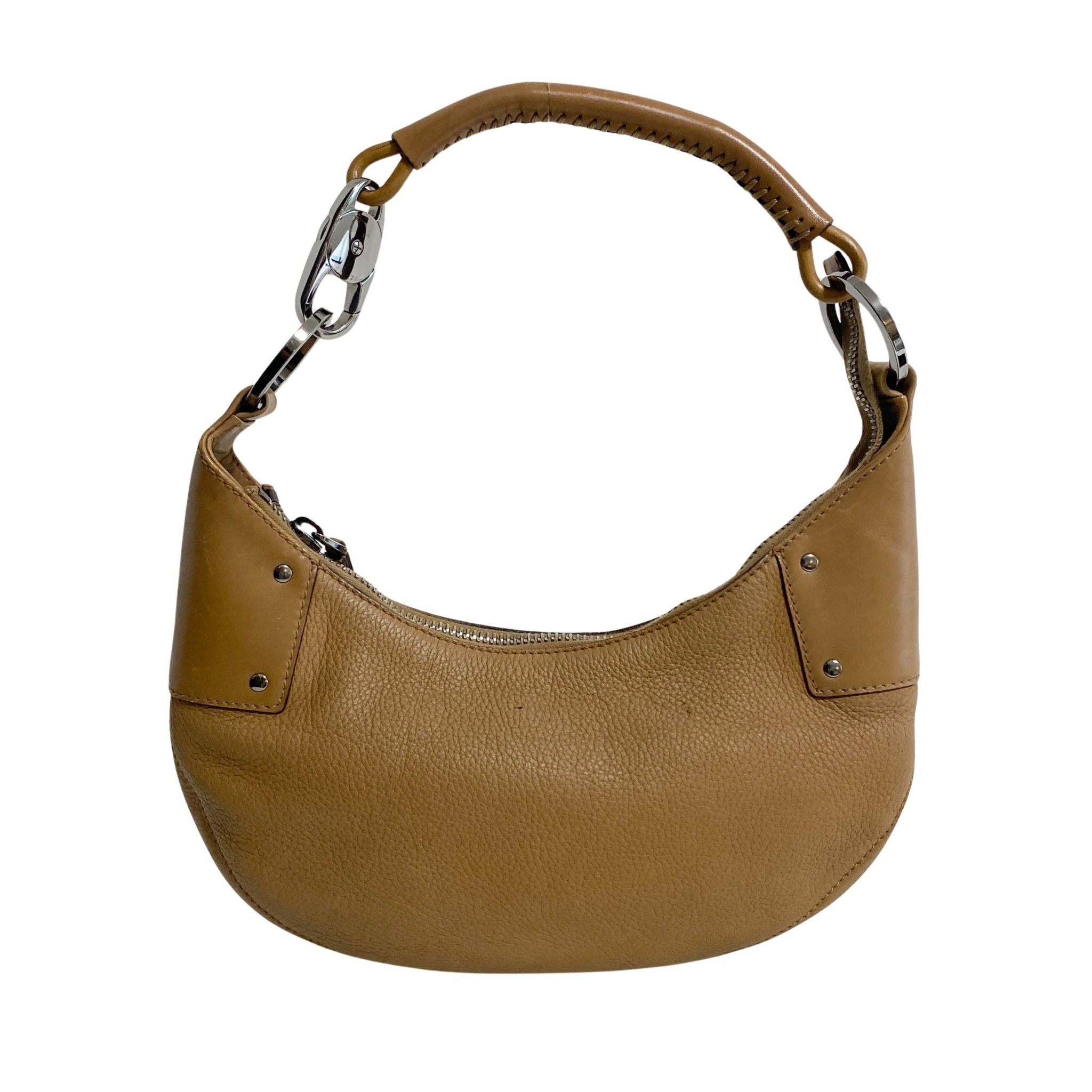 GUCCI Caramel Brown Hobo Shoulder Bag with Studs and Long Stripe Detail, in , Sold by HIVE PRELOVED - Shoulder Bags, ,