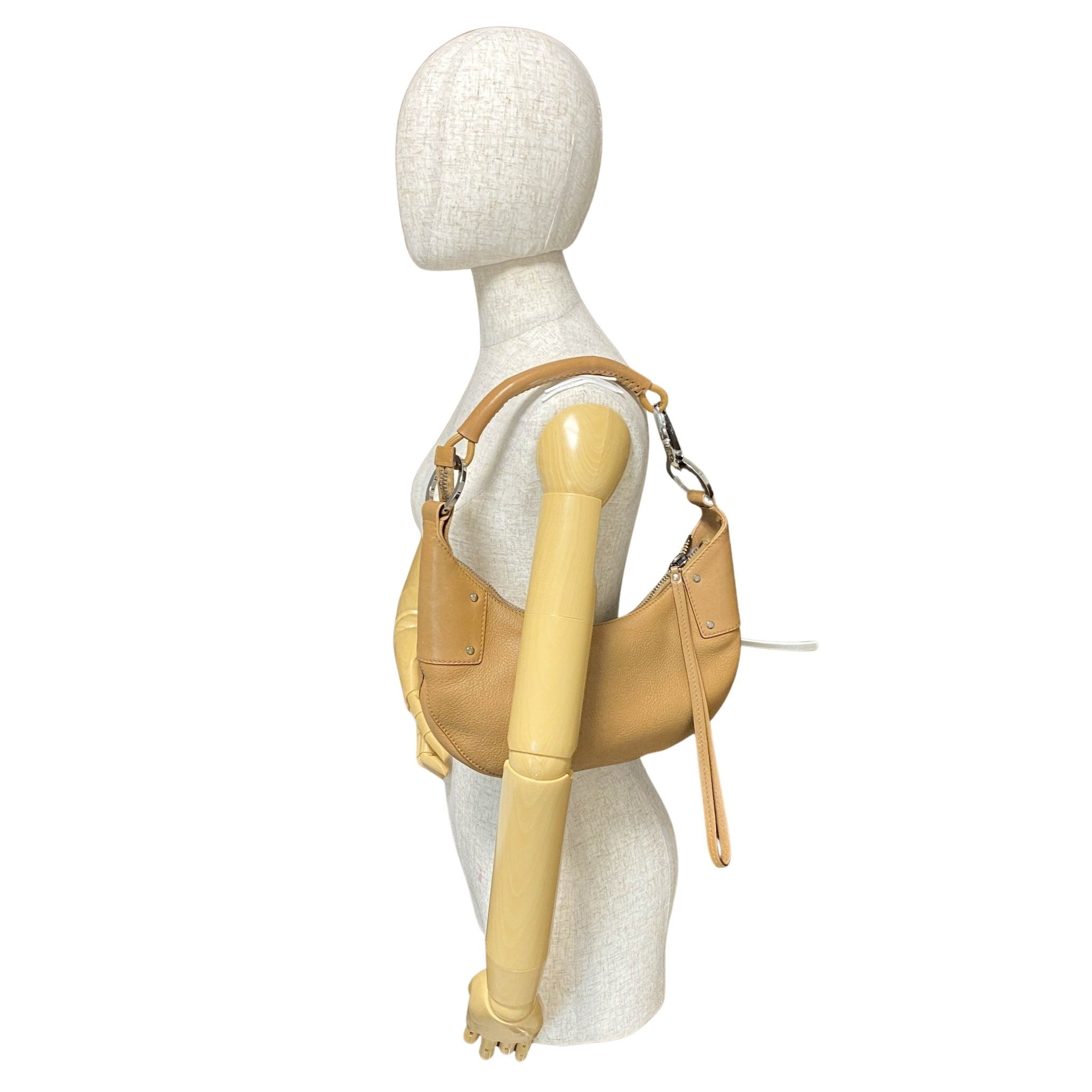 GUCCI Caramel Brown Hobo Shoulder Bag with Studs and Long Stripe Detail, in , Sold by HIVE PRELOVED - Shoulder Bags, ,