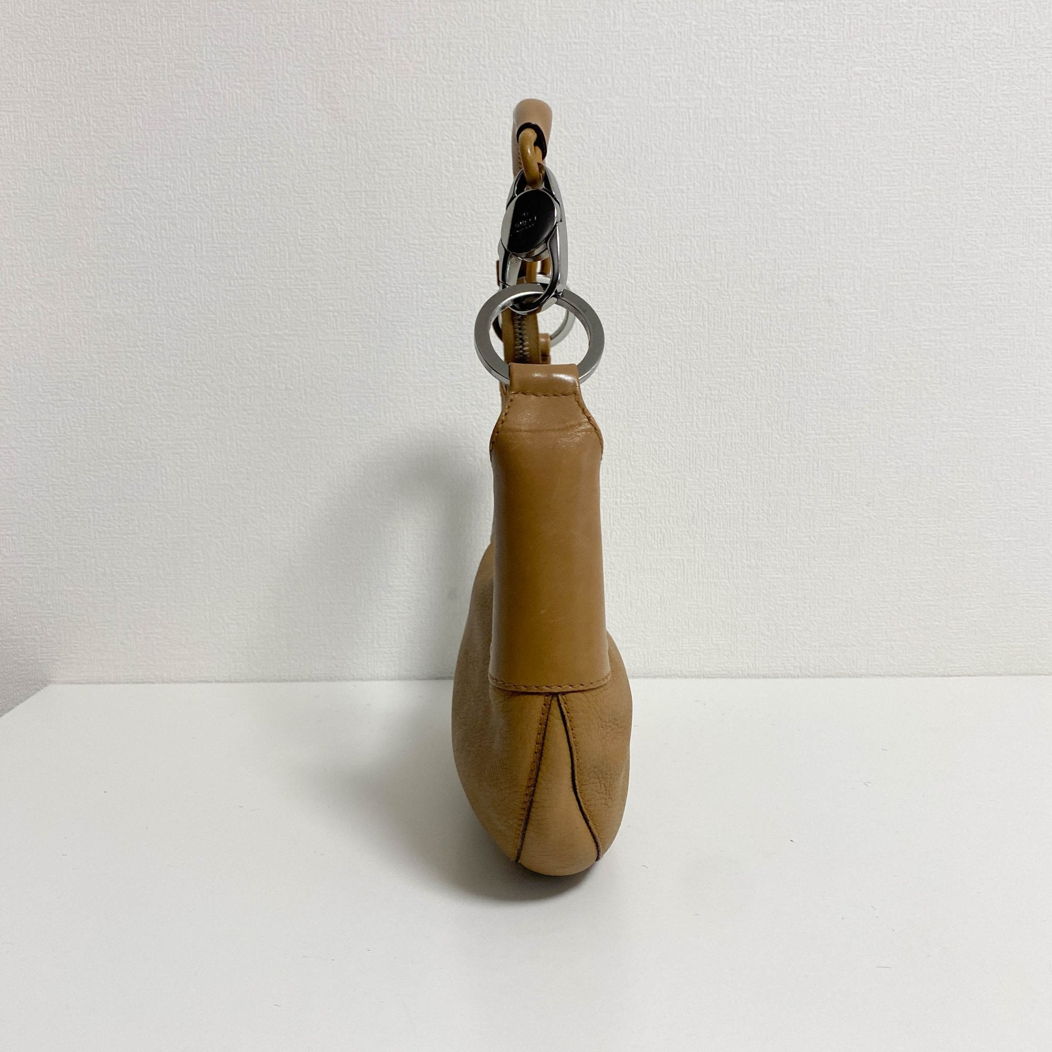 GUCCI Caramel Brown Hobo Shoulder Bag with Studs and Long Stripe Detail, in , Sold by HIVE PRELOVED - Shoulder Bags, ,