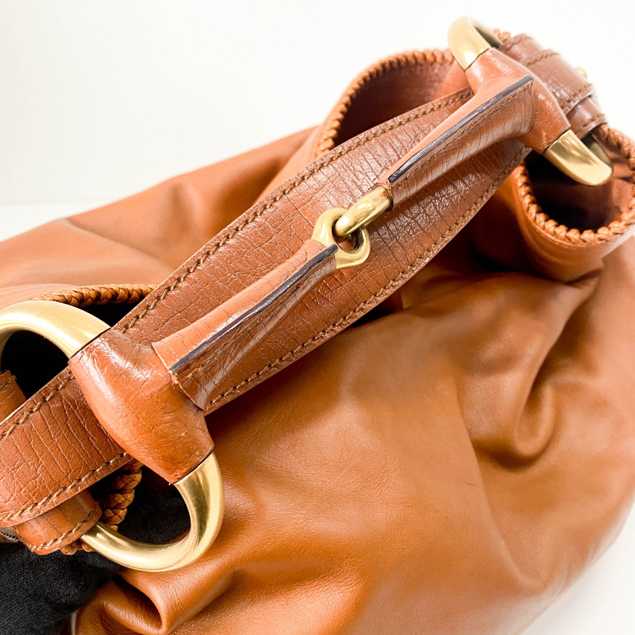 GUCCI Caramel Brown Horsebit Shoulder Bag, in , Sold by HIVE PRELOVED - Shoulder Bags, ,