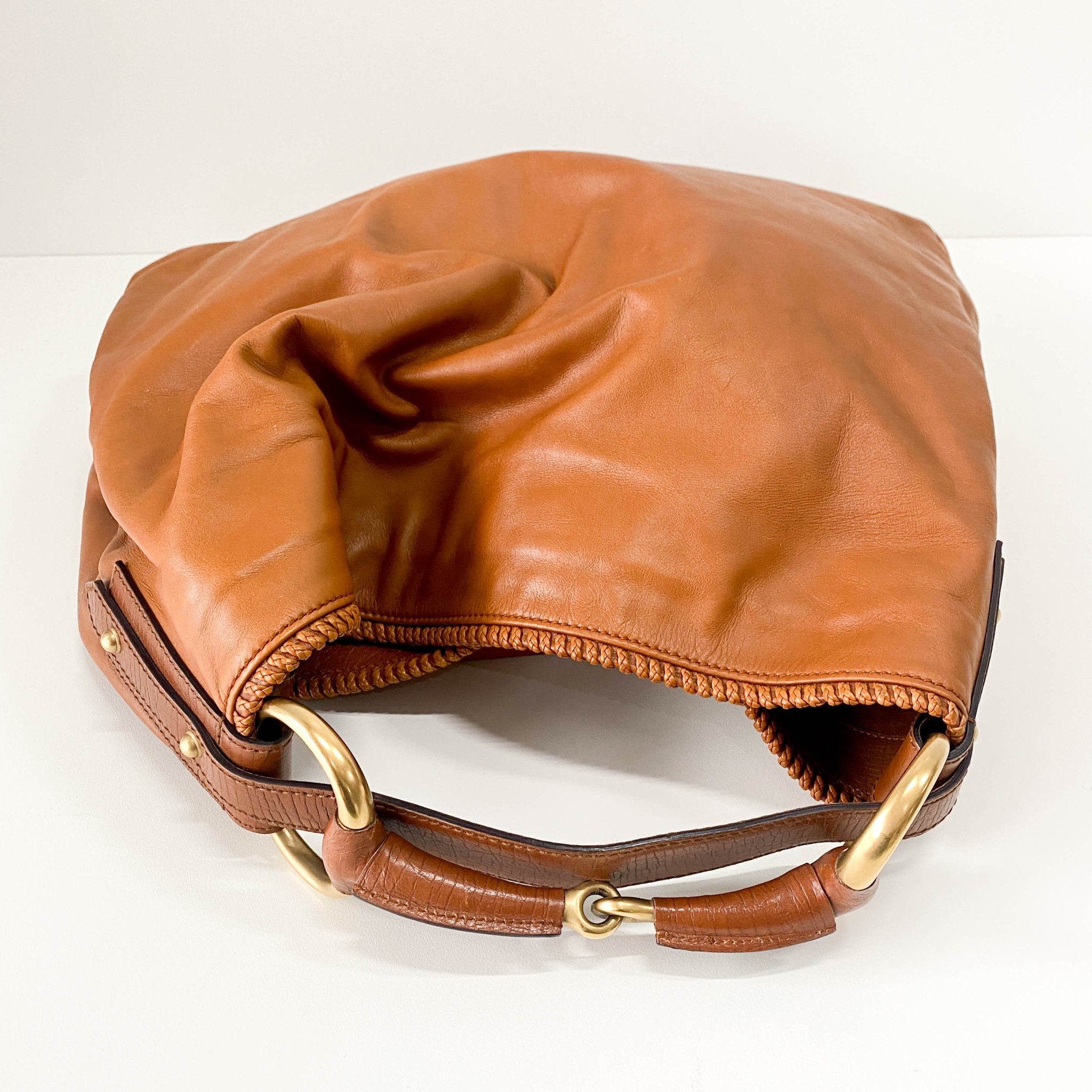 GUCCI Caramel Brown Horsebit Shoulder Bag, in , Sold by HIVE PRELOVED - Shoulder Bags, ,