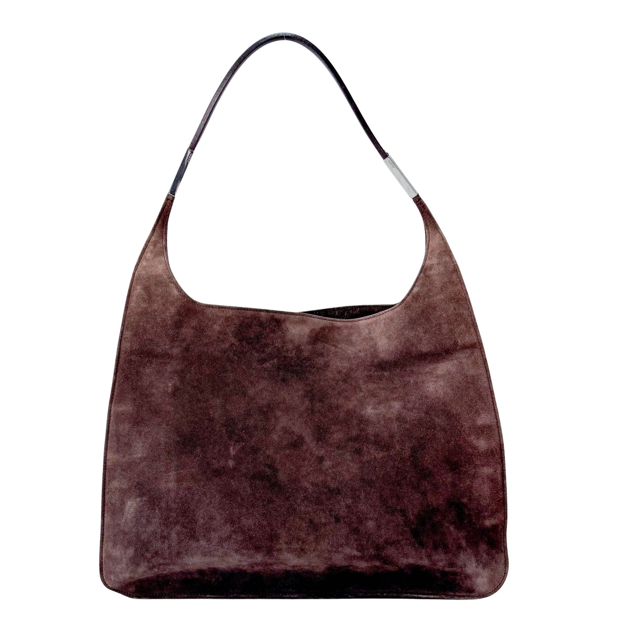 GUCCI Dark Brown Suede Hobo Shoulder Bag, in , Sold by HIVE PRELOVED - Shoulder Bags, ,