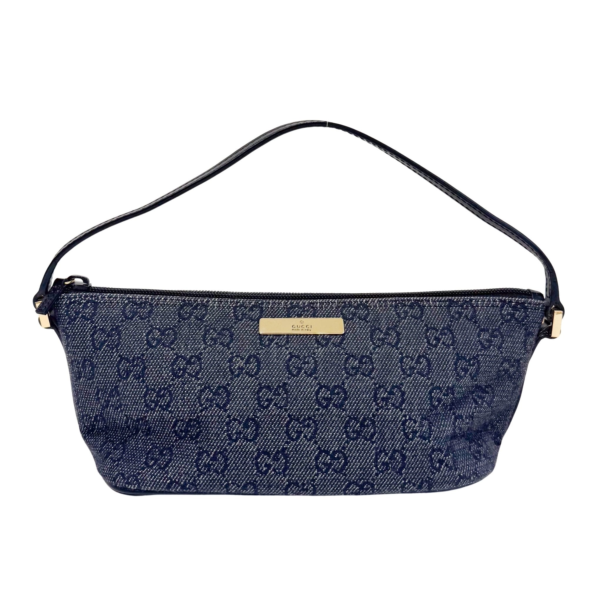 GUCCI Denim Pochette Accesories Shoulder Bag, in , Sold by HIVE PRELOVED - Shoulder Bags, ,
