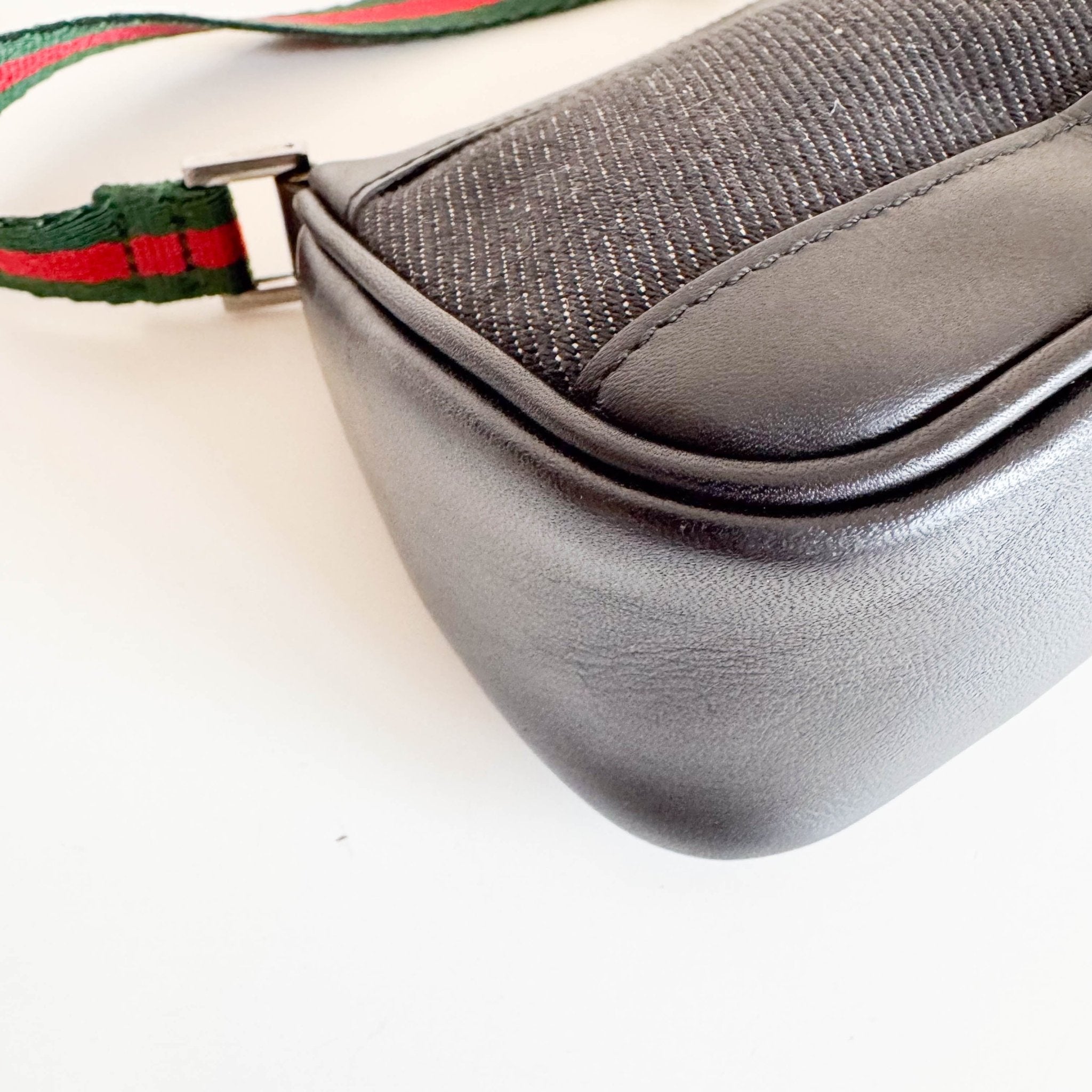 GUCCI Denim/Leather Sherry Mini Sherry Shoulder Bag, in , Sold by HIVE PRELOVED - Handle Bags, Mini bags,