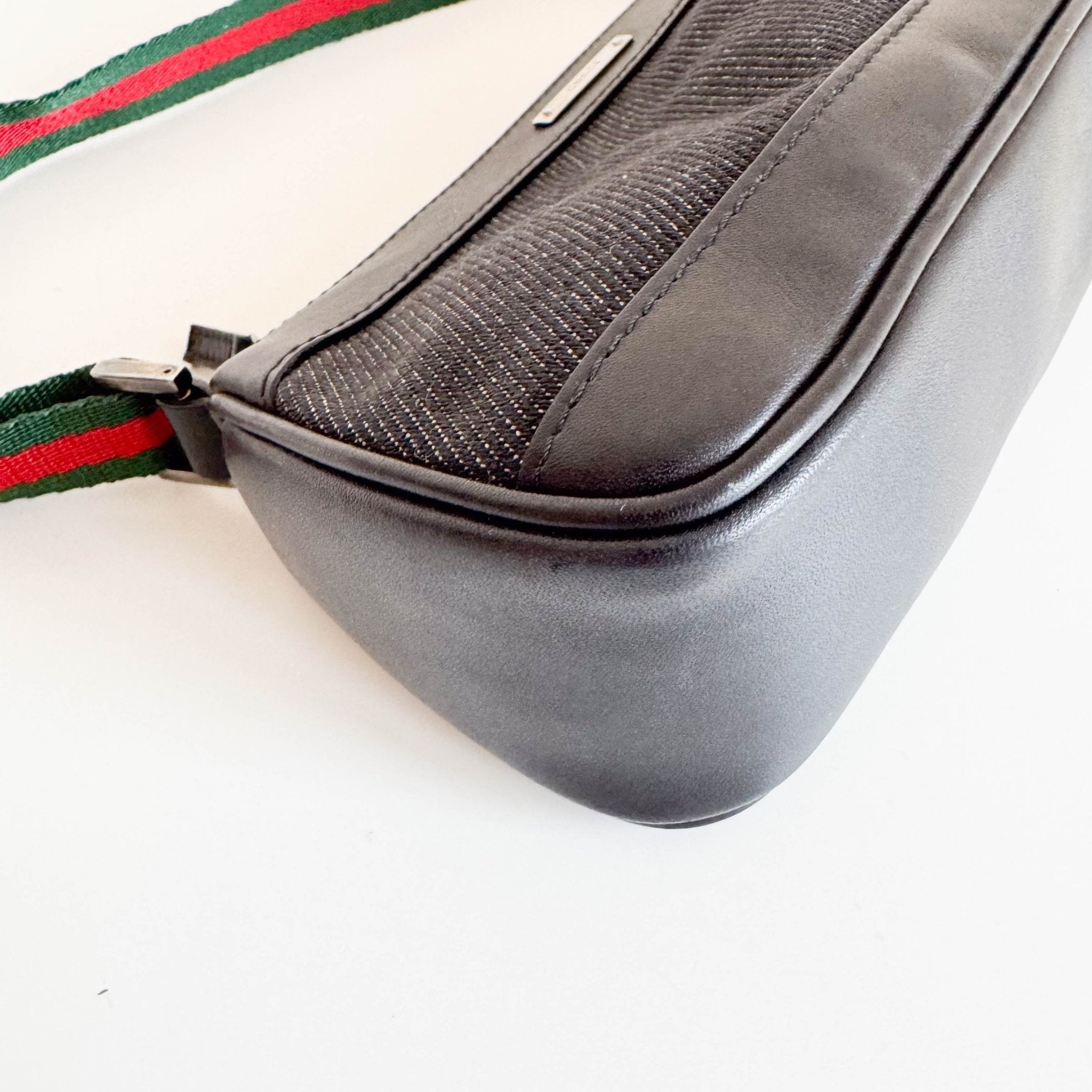 GUCCI Denim/Leather Sherry Mini Sherry Shoulder Bag, in , Sold by HIVE PRELOVED - Handle Bags, Mini bags,