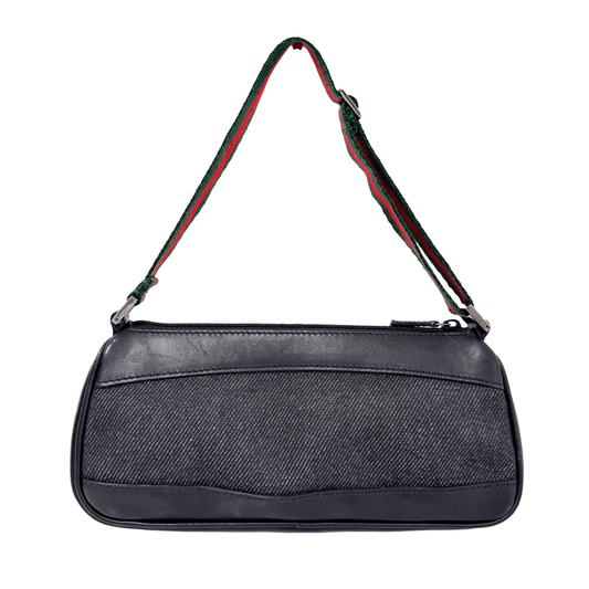 GUCCI Denim/Leather Sherry Mini Sherry Shoulder Bag, in , Sold by HIVE PRELOVED - Handle Bags, Mini bags,