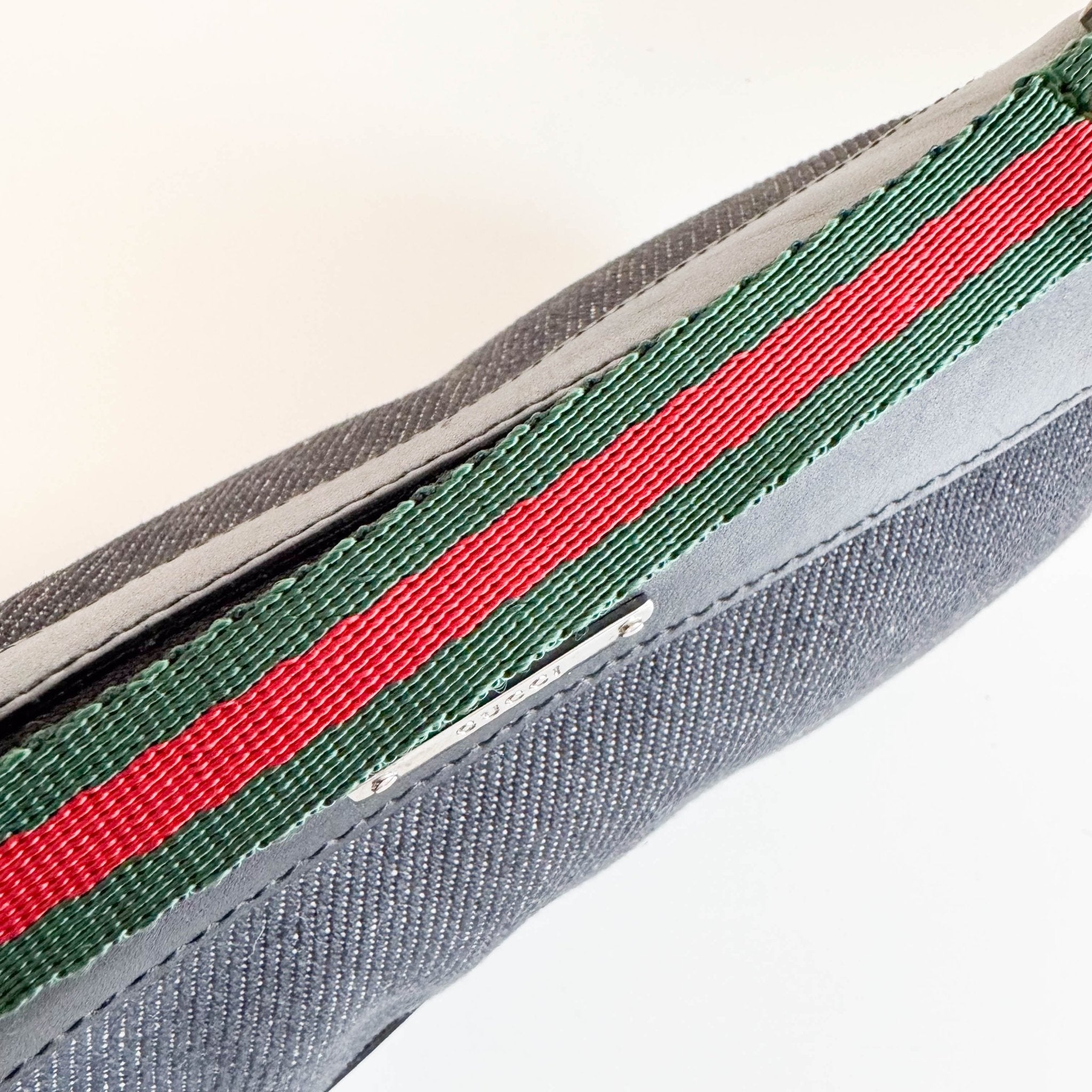 GUCCI Denim/Leather Sherry Mini Sherry Shoulder Bag, in , Sold by HIVE PRELOVED - Handle Bags, Mini bags,