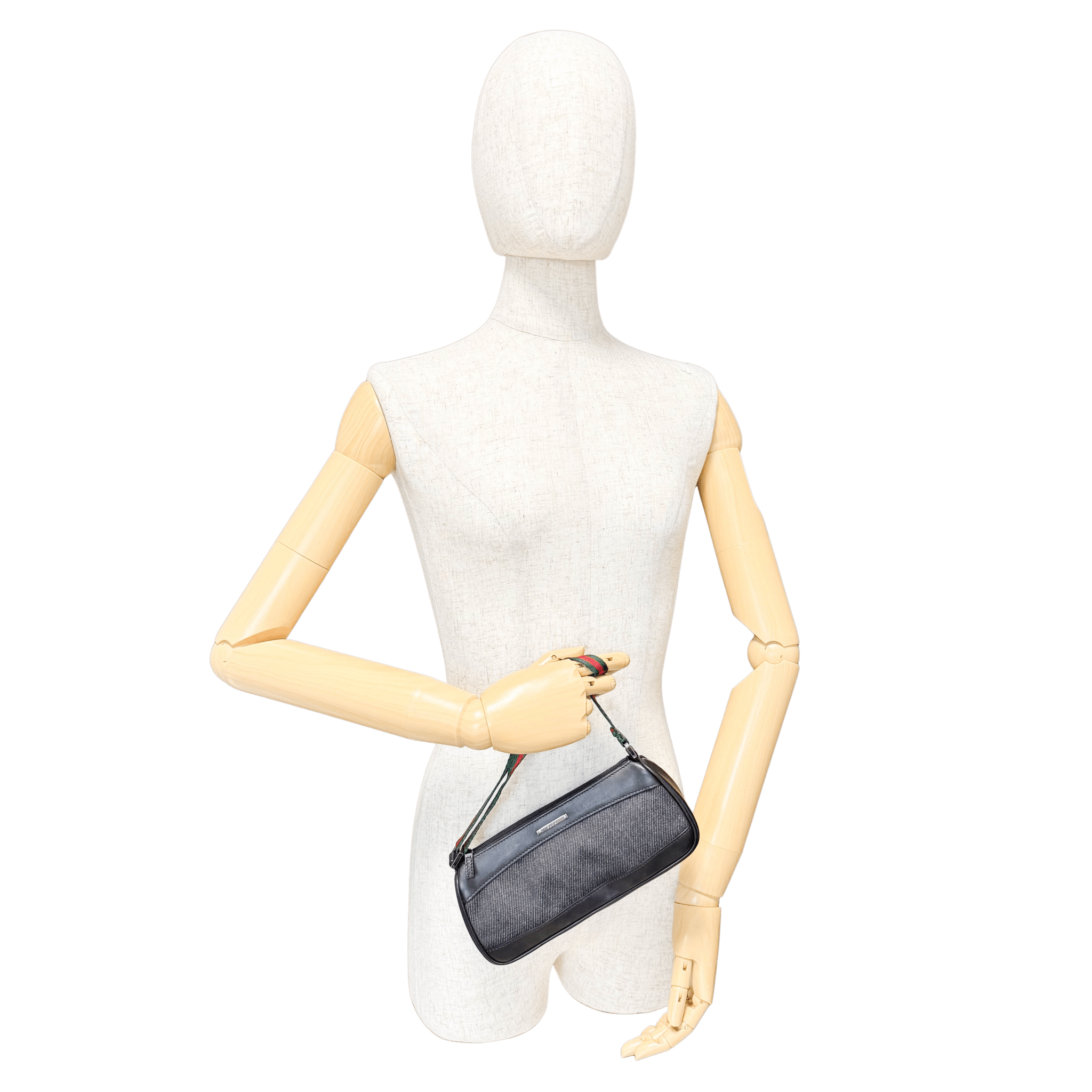 GUCCI Denim/Leather Sherry Mini Sherry Shoulder Bag, in , Sold by HIVE PRELOVED - Handle Bags, Mini bags,