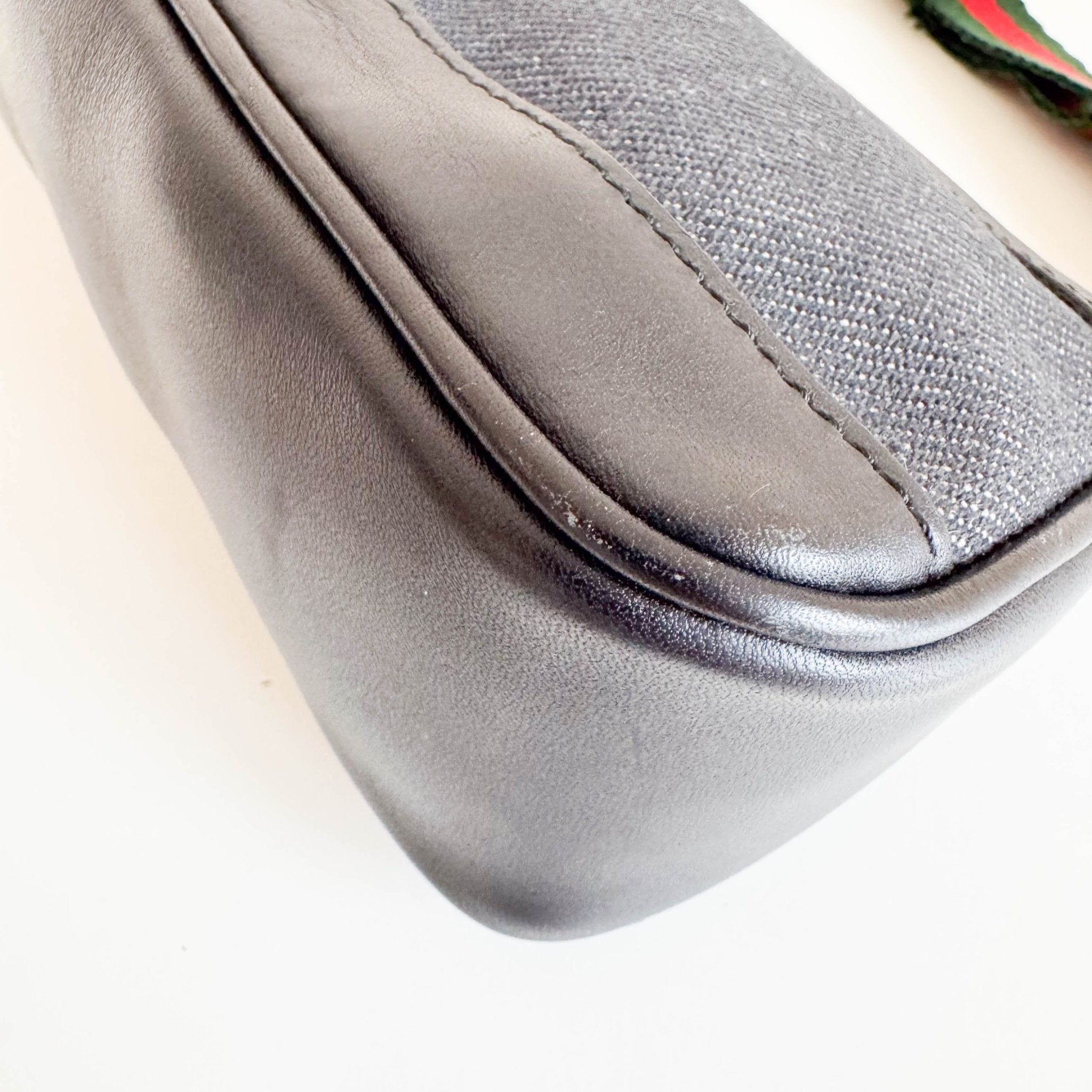 GUCCI Denim/Leather Sherry Mini Sherry Shoulder Bag, in , Sold by HIVE PRELOVED - Handle Bags, Mini bags,