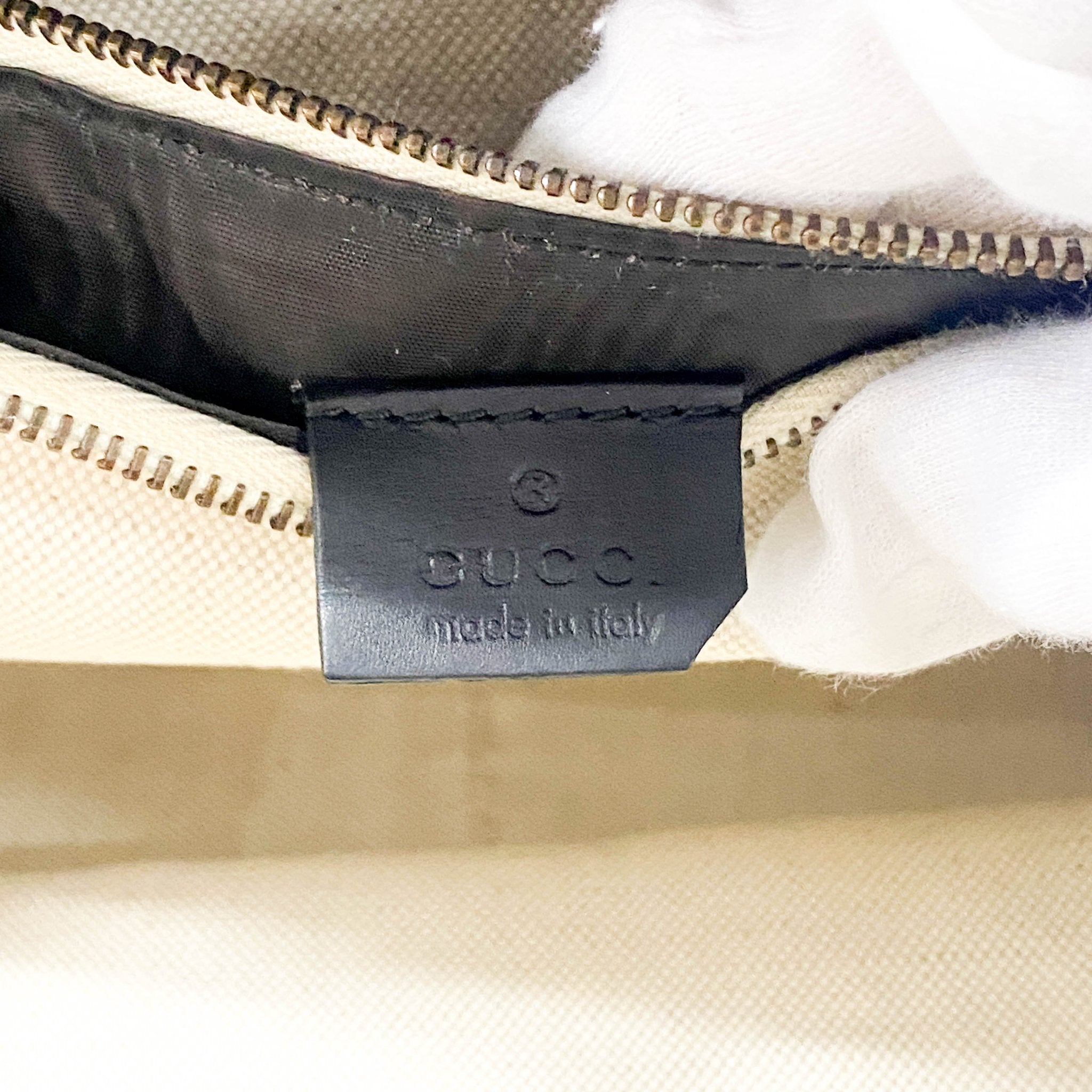 GUCCI Embroidered Suede Detail with Golden Hardware Black Leather Handle Bag, in , Sold by HIVE PRELOVED - Handle Bags, ,