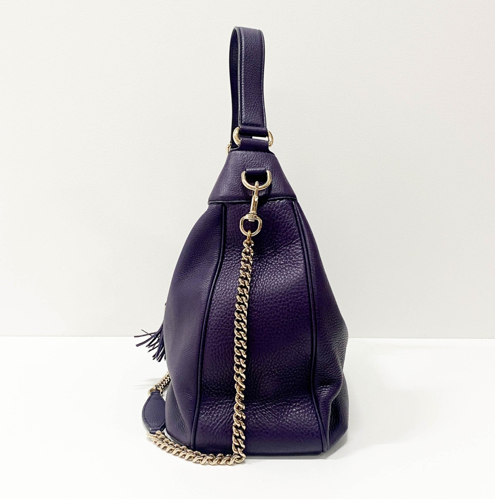 GUCCI Emily Purple Leather Chain Strap Shoulder Bag, in , Sold by HIVE PRELOVED - Handle Bags, Shoulder Bags,