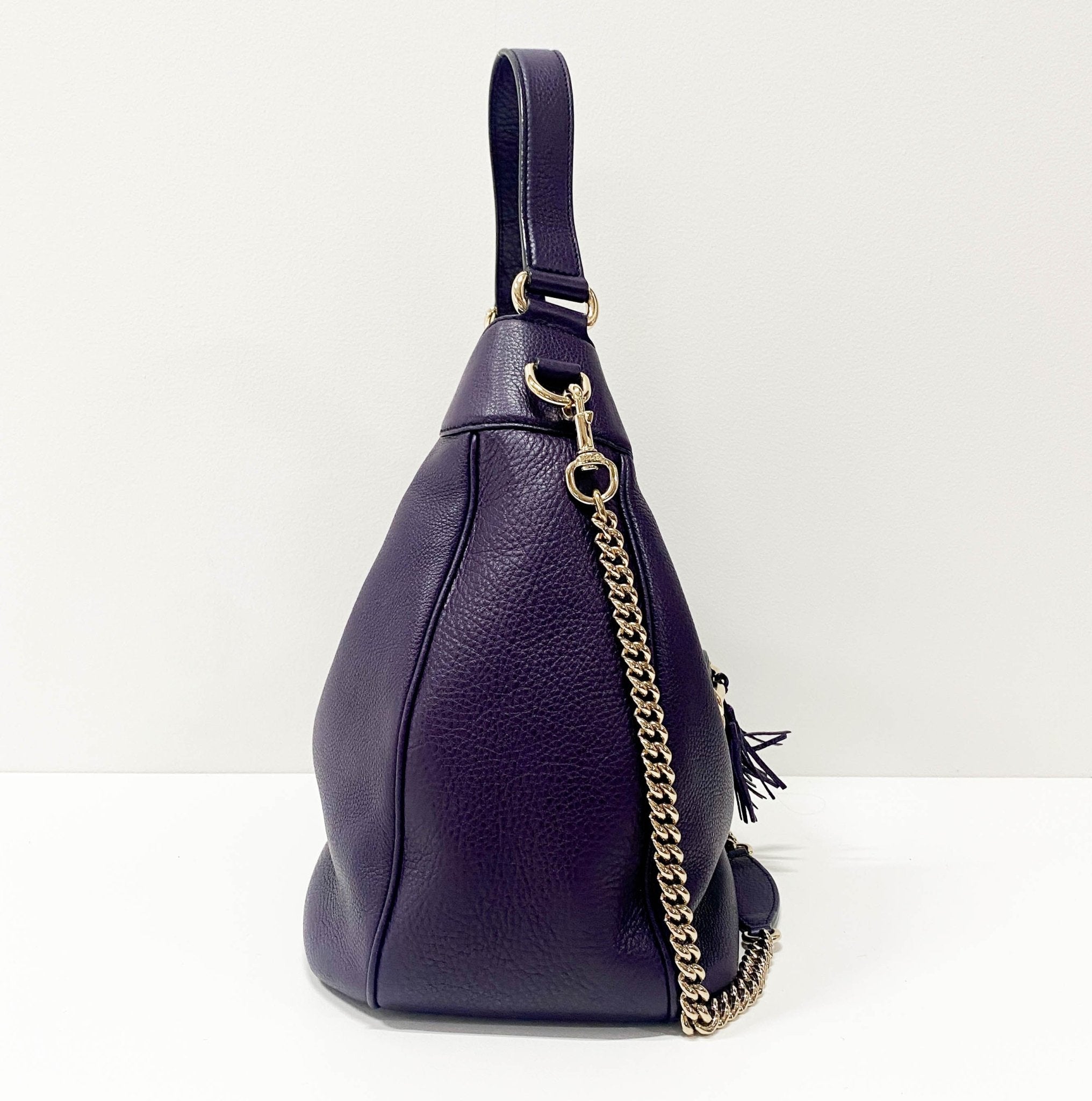 GUCCI Emily Purple Leather Chain Strap Shoulder Bag, in , Sold by HIVE PRELOVED - Handle Bags, Shoulder Bags,