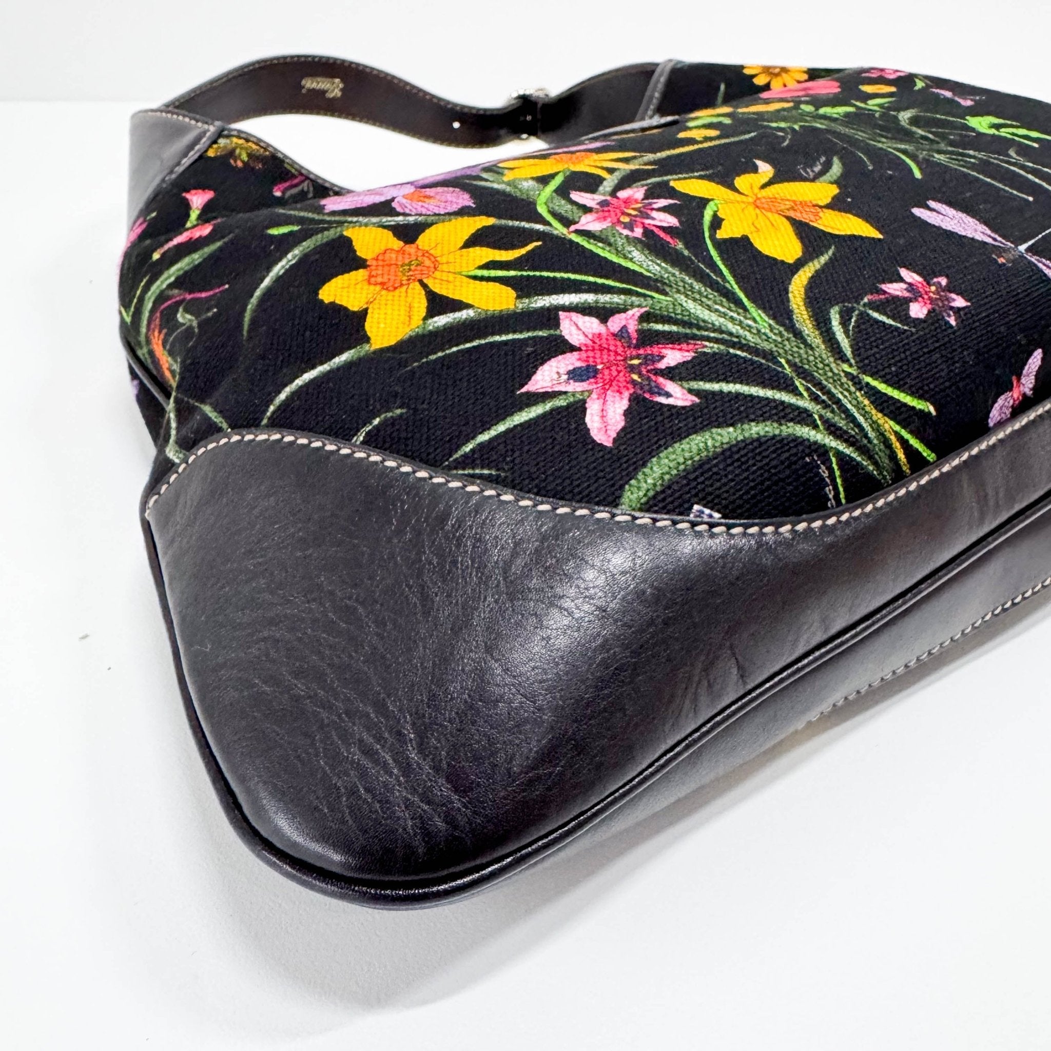GUCCI Flora Jackie Bouvier Floral Printed Canvas Hobo Shoulder Bag, in , Sold by HIVE PRELOVED - Shoulder Bags, ,