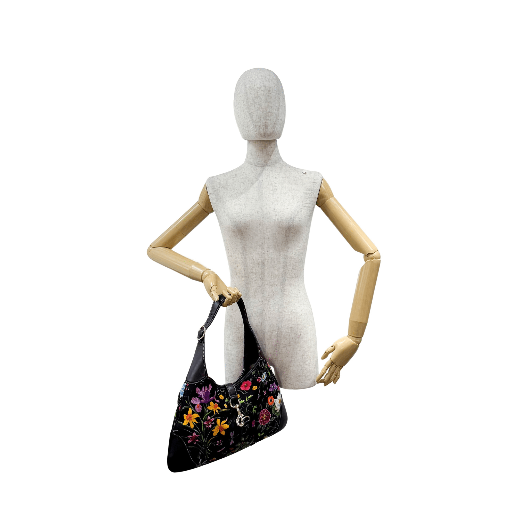 GUCCI Flora Jackie Bouvier Floral Printed Canvas Hobo Shoulder Bag, in , Sold by HIVE PRELOVED - Shoulder Bags, ,