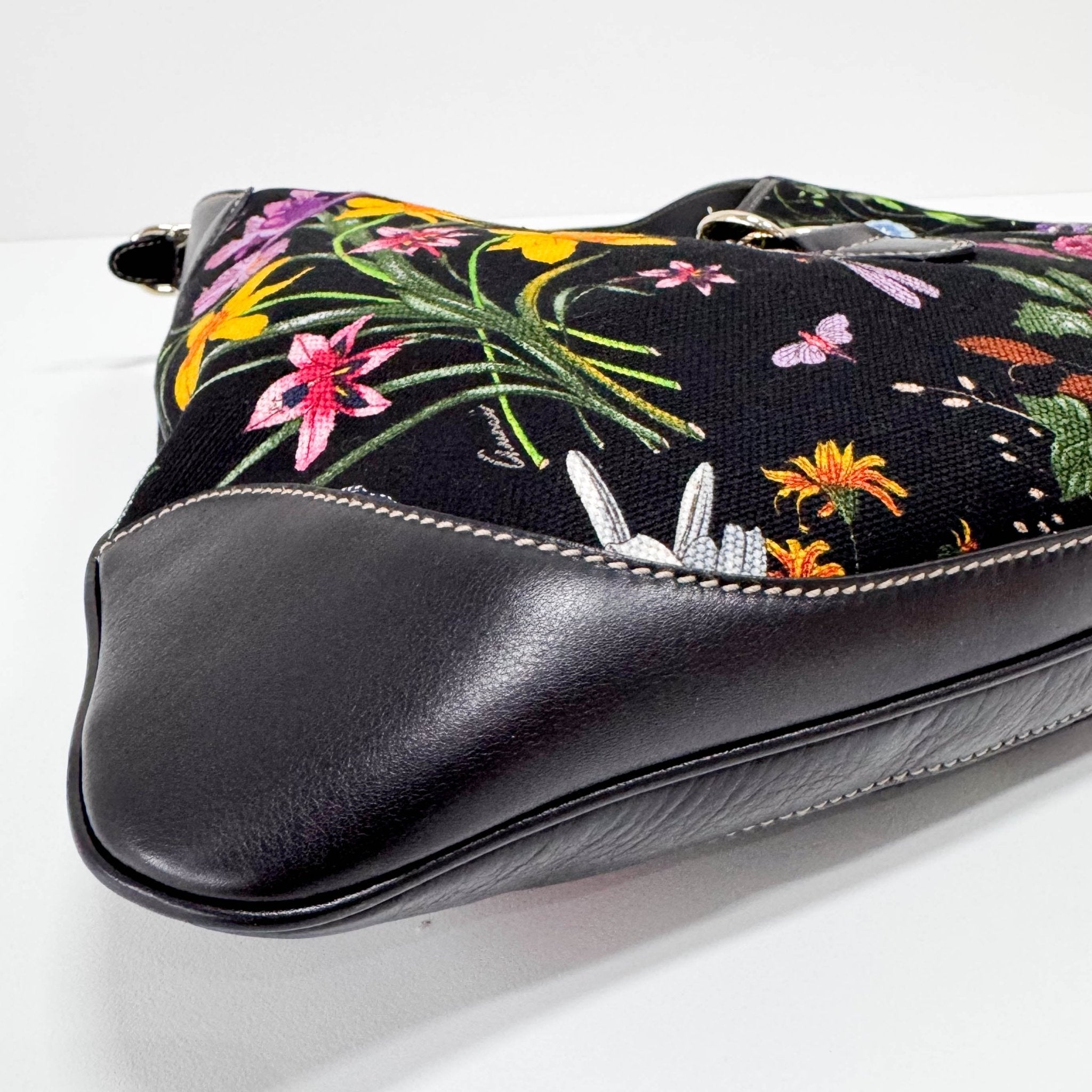 GUCCI Flora Jackie Bouvier Floral Printed Canvas Hobo Shoulder Bag, in , Sold by HIVE PRELOVED - Shoulder Bags, ,