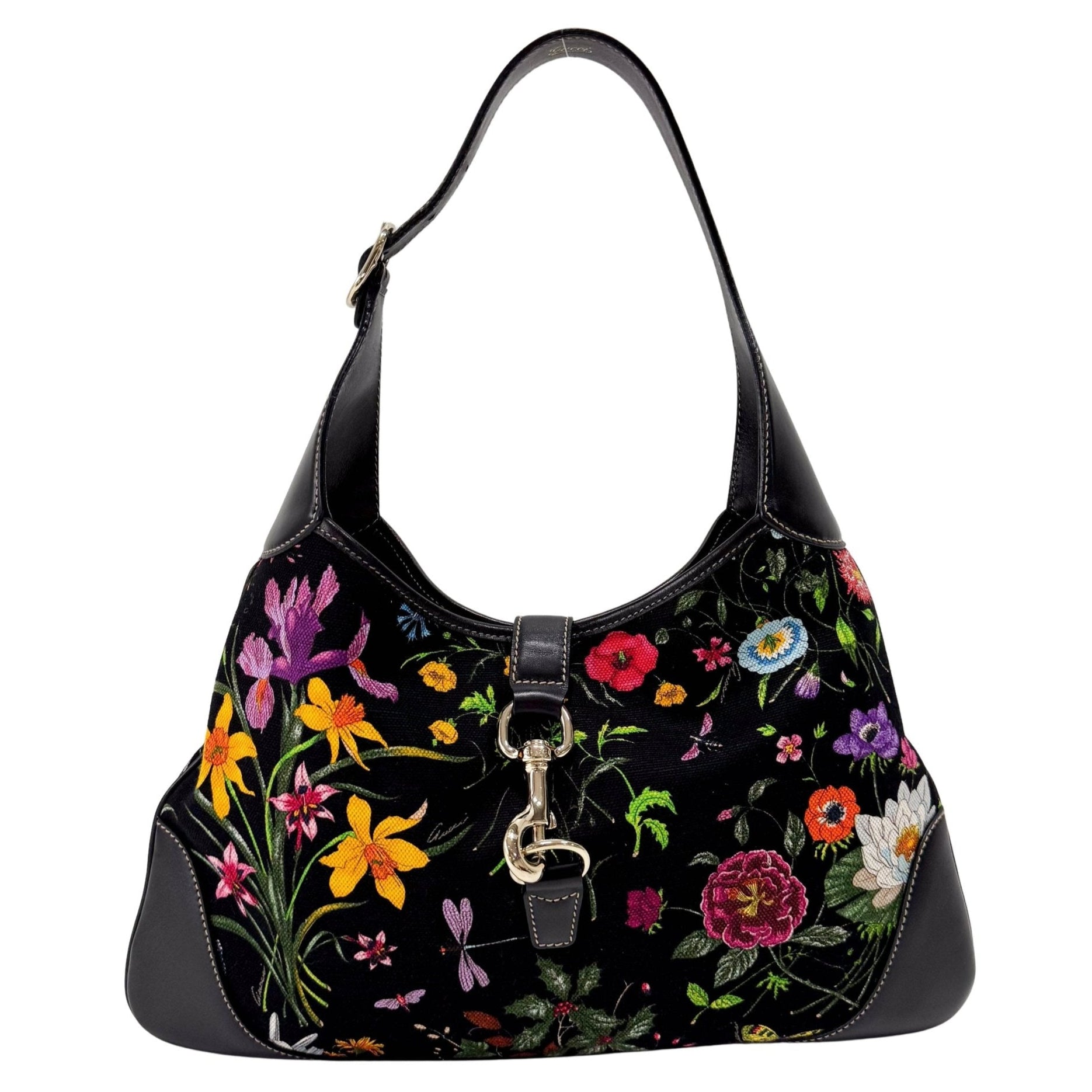 GUCCI Flora Jackie Bouvier Floral Printed Canvas Hobo Shoulder Bag, in , Sold by HIVE PRELOVED - Shoulder Bags, ,