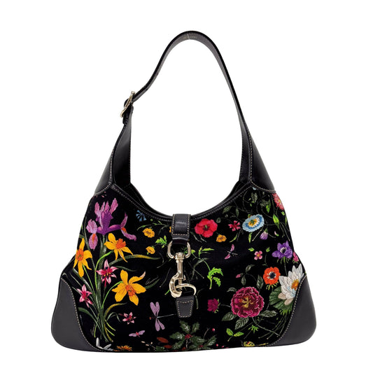 GUCCI Flora Jackie Bouvier Floral Printed Canvas Hobo Shoulder Bag, in , Sold by HIVE PRELOVED - Shoulder Bags, ,