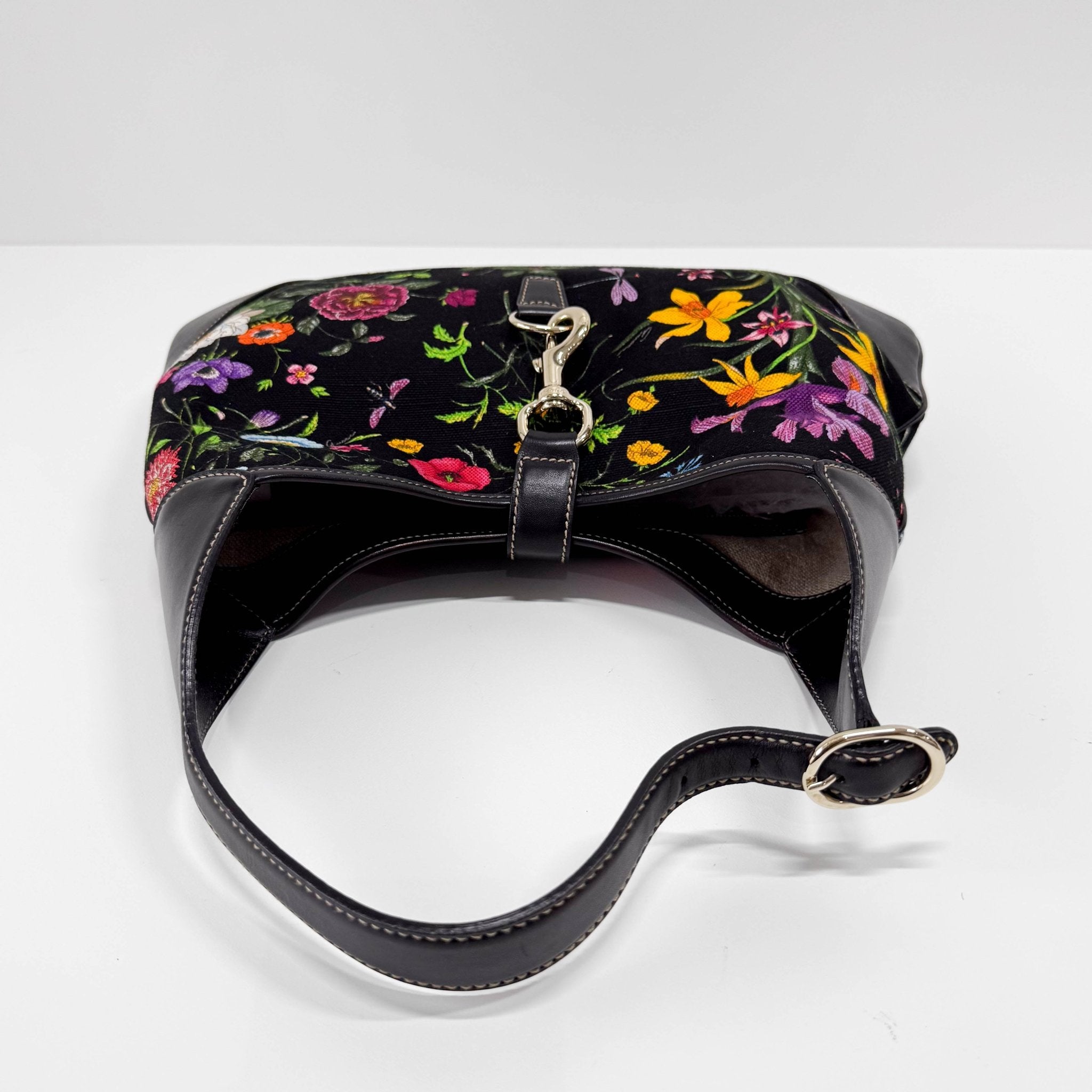 GUCCI Flora Jackie Bouvier Floral Printed Canvas Hobo Shoulder Bag, in , Sold by HIVE PRELOVED - Shoulder Bags, ,