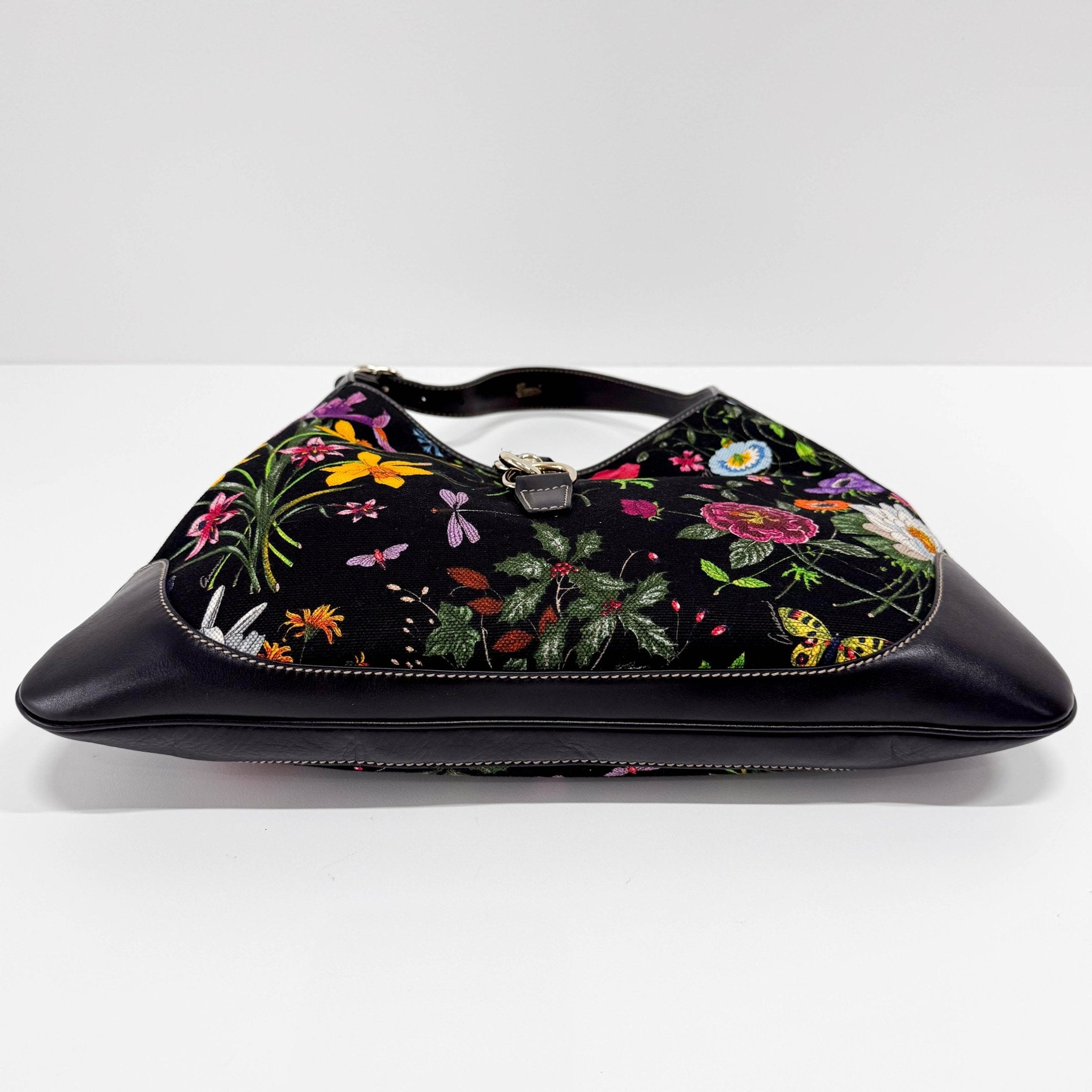 GUCCI Flora Jackie Bouvier Floral Printed Canvas Hobo Shoulder Bag, in , Sold by HIVE PRELOVED - Shoulder Bags, ,
