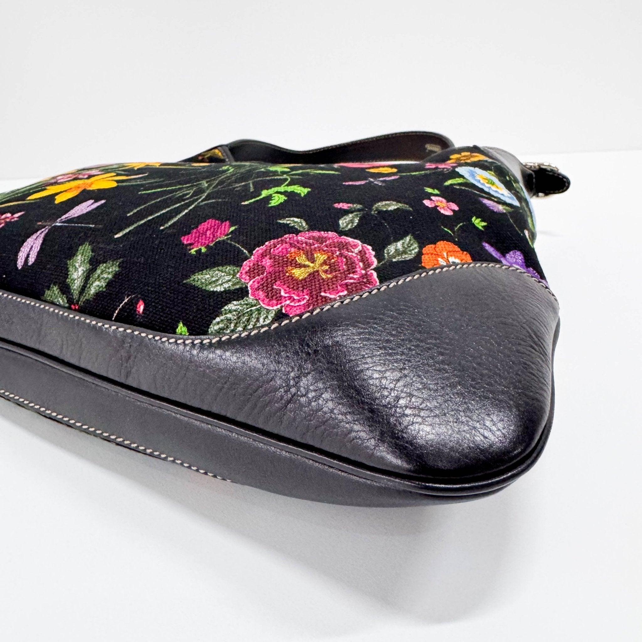 GUCCI Flora Jackie Bouvier Floral Printed Canvas Hobo Shoulder Bag, in , Sold by HIVE PRELOVED - Shoulder Bags, ,