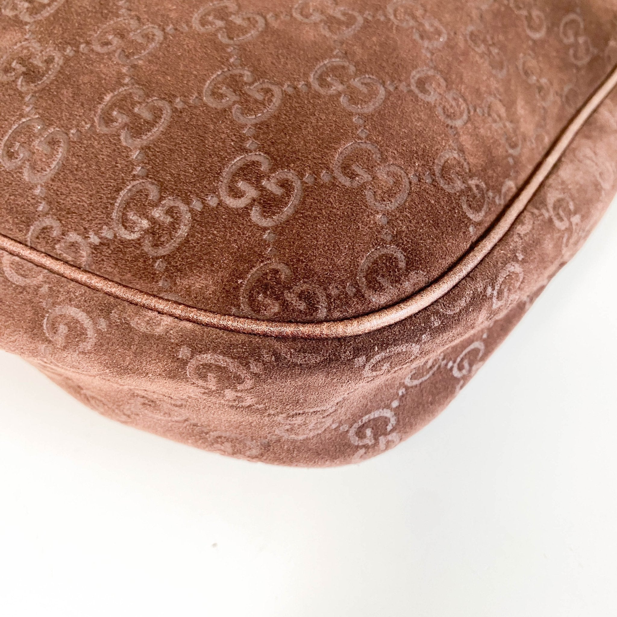 GUCCI GG Brown Suede Hobo Shoulder Bag, in , Sold by HIVE PRELOVED - Shoulder Bags, ,