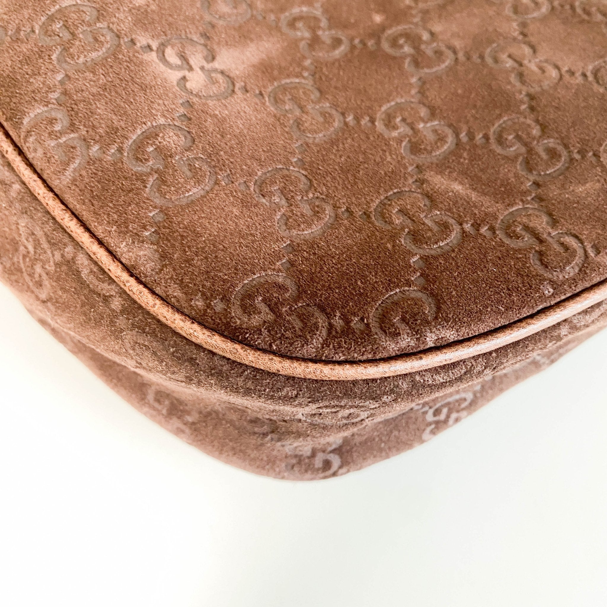 GUCCI GG Brown Suede Hobo Shoulder Bag, in , Sold by HIVE PRELOVED - Shoulder Bags, ,