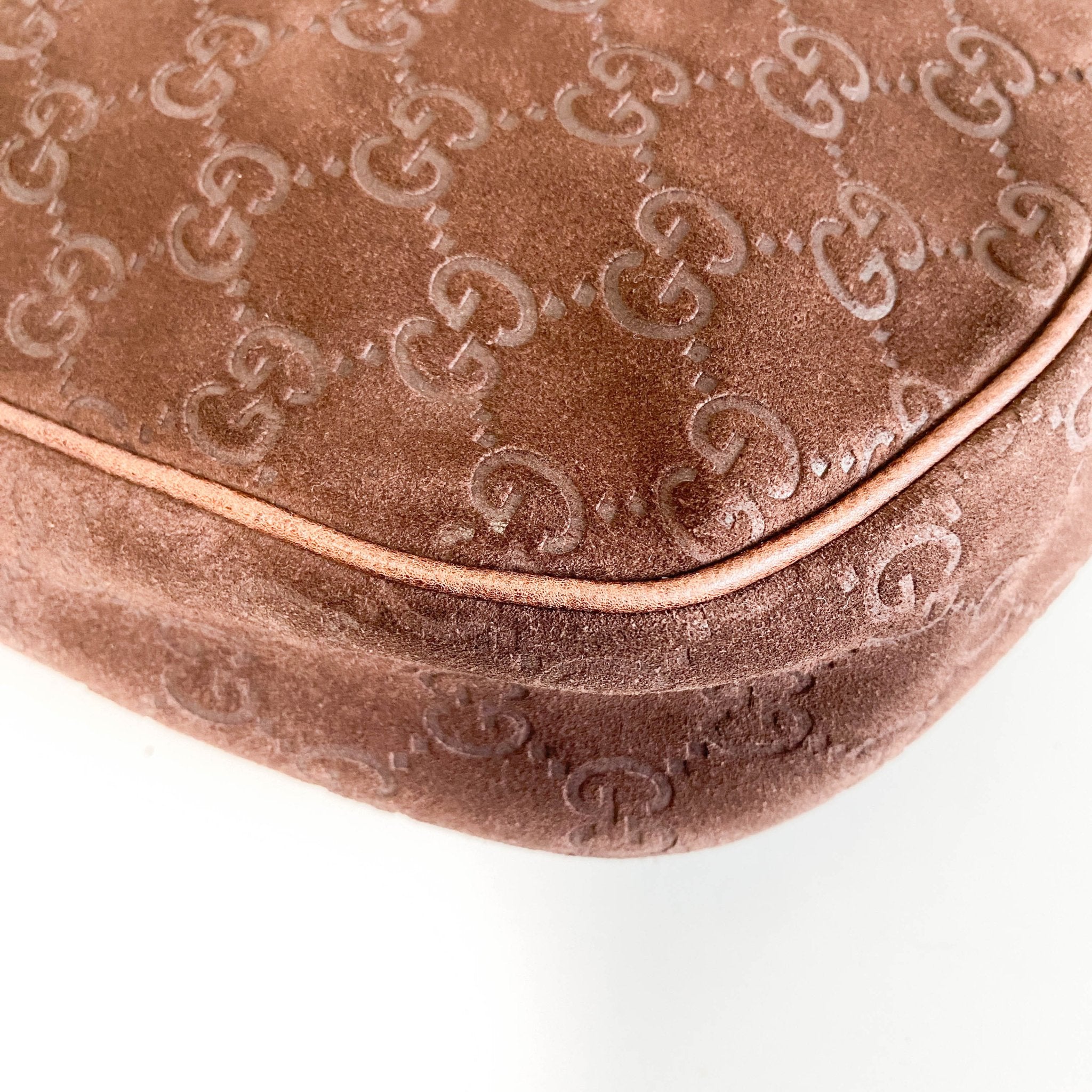 GUCCI GG Brown Suede Hobo Shoulder Bag, in , Sold by HIVE PRELOVED - Shoulder Bags, ,