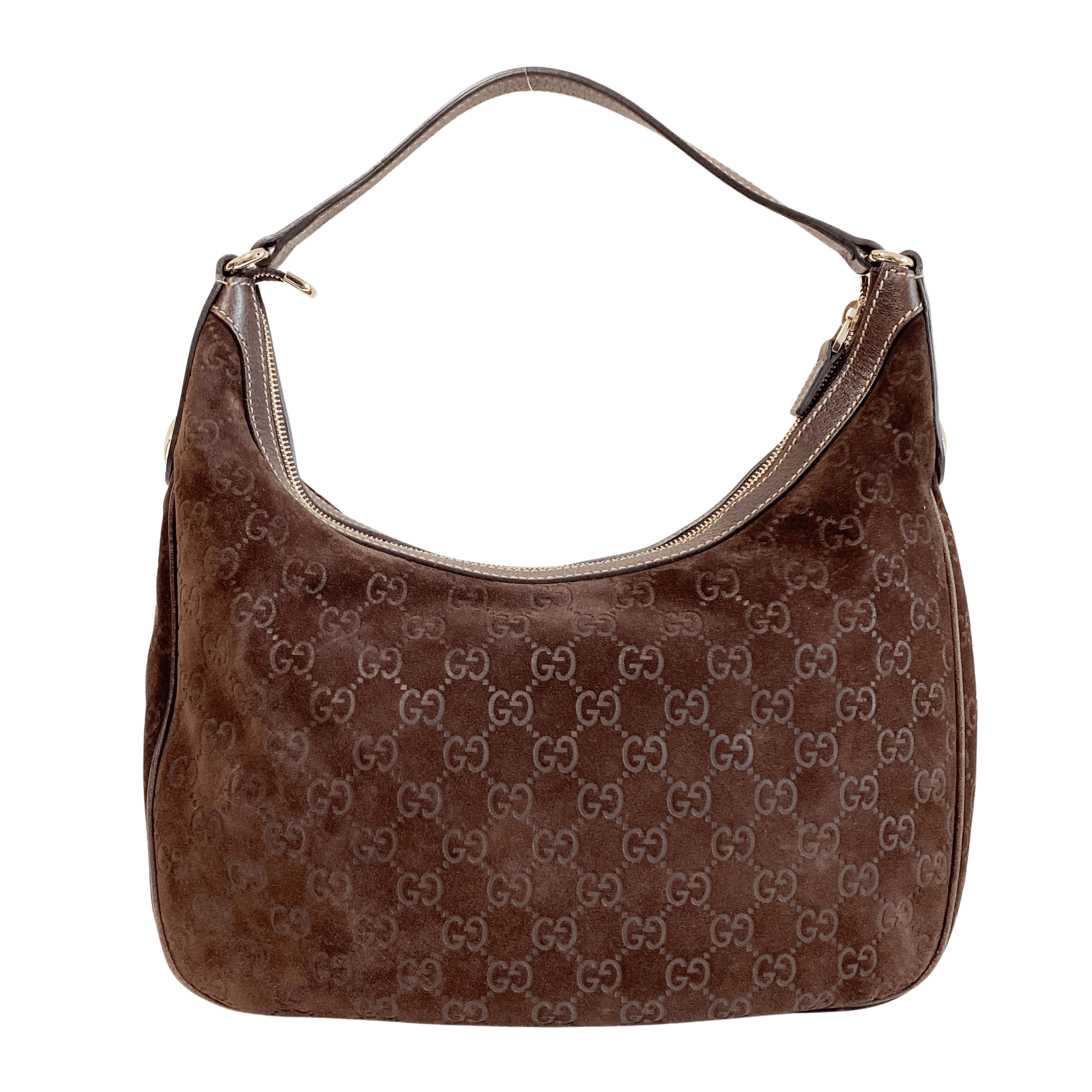 GUCCI GG Brown Suede Hobo Shoulder Bag, in , Sold by HIVE PRELOVED - Shoulder Bags, ,