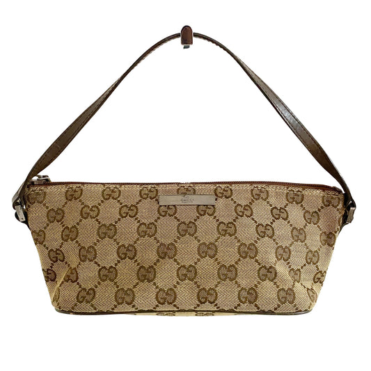 GUCCI GG Canvas Accessoire Pouch, Cotton Fabric in Neutral, Sold by HIVE PRELOVED - Handle Bags, Mini bags, Pouches