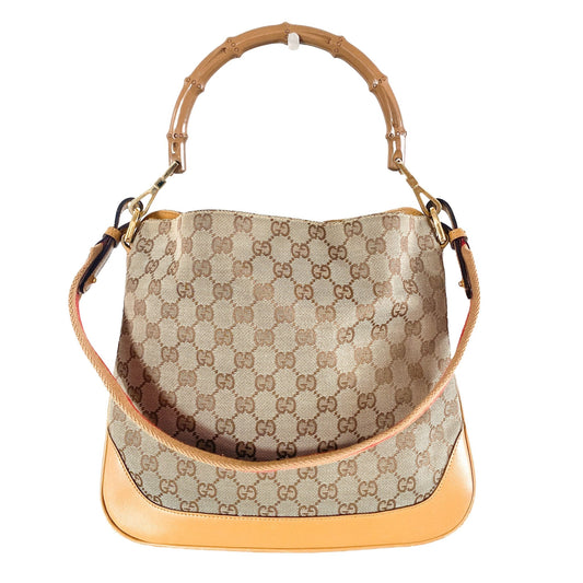 GUCCI GG Canvas Bamboo Sherry Line Bag, in , Sold by HIVE PRELOVED - Handle Bags, Shoulder Bags,