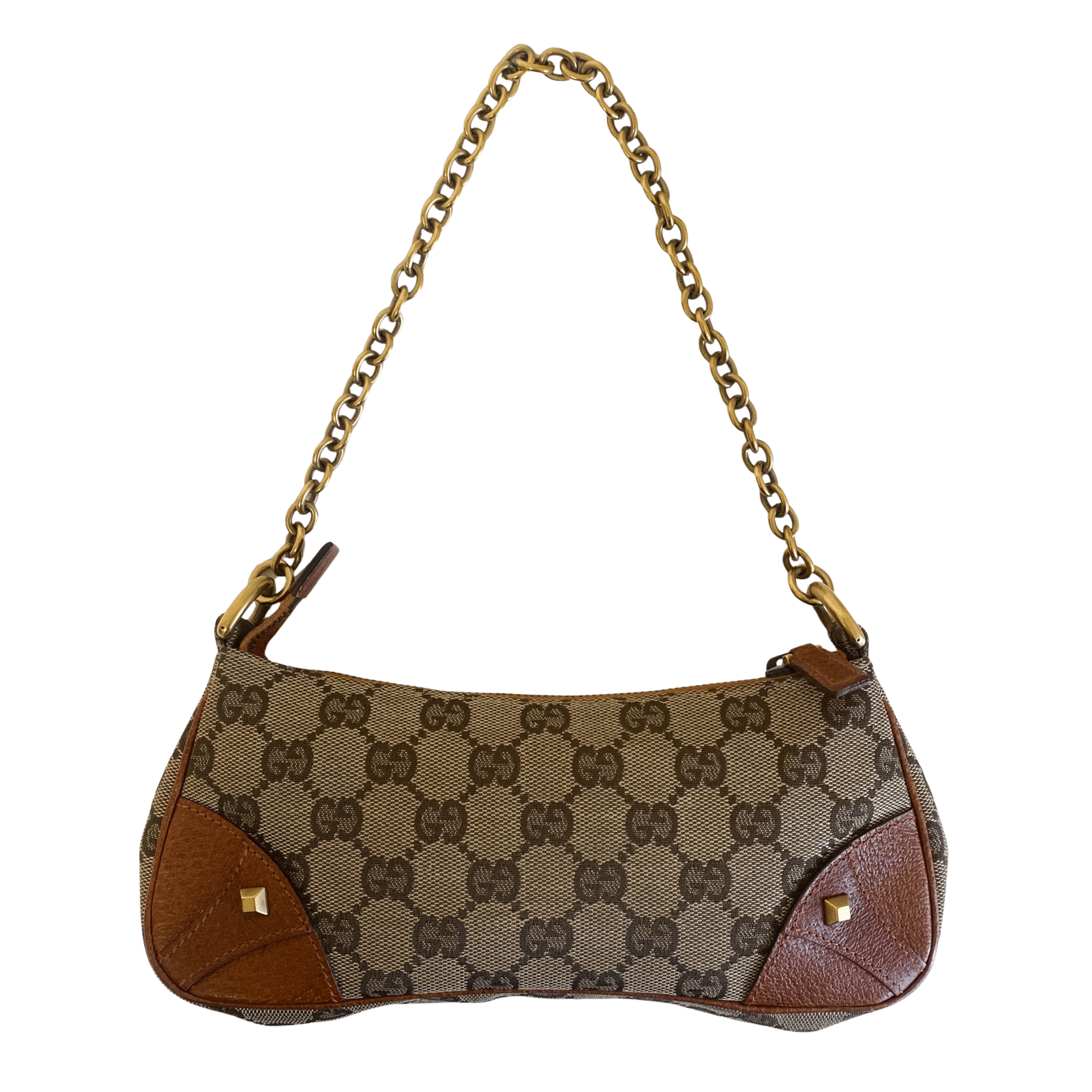 GUCCI GG Canvas Chain Pochette Accesories Shoulder Bag, in , Sold by HIVE PRELOVED - Shoulder Bags, ,