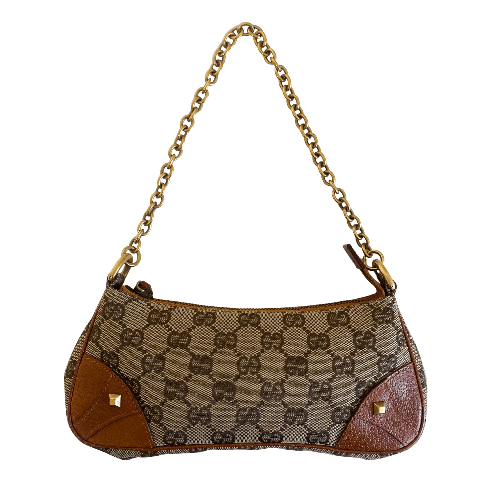 GUCCI GG Canvas Chain Pochette Accesories Shoulder Bag, in , Sold by HIVE PRELOVED - Shoulder Bags, ,