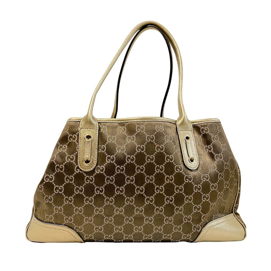 GUCCI GG Canvas Gold/Brown Leather Totes, in , Sold by HIVE PRELOVED - Totes, ,