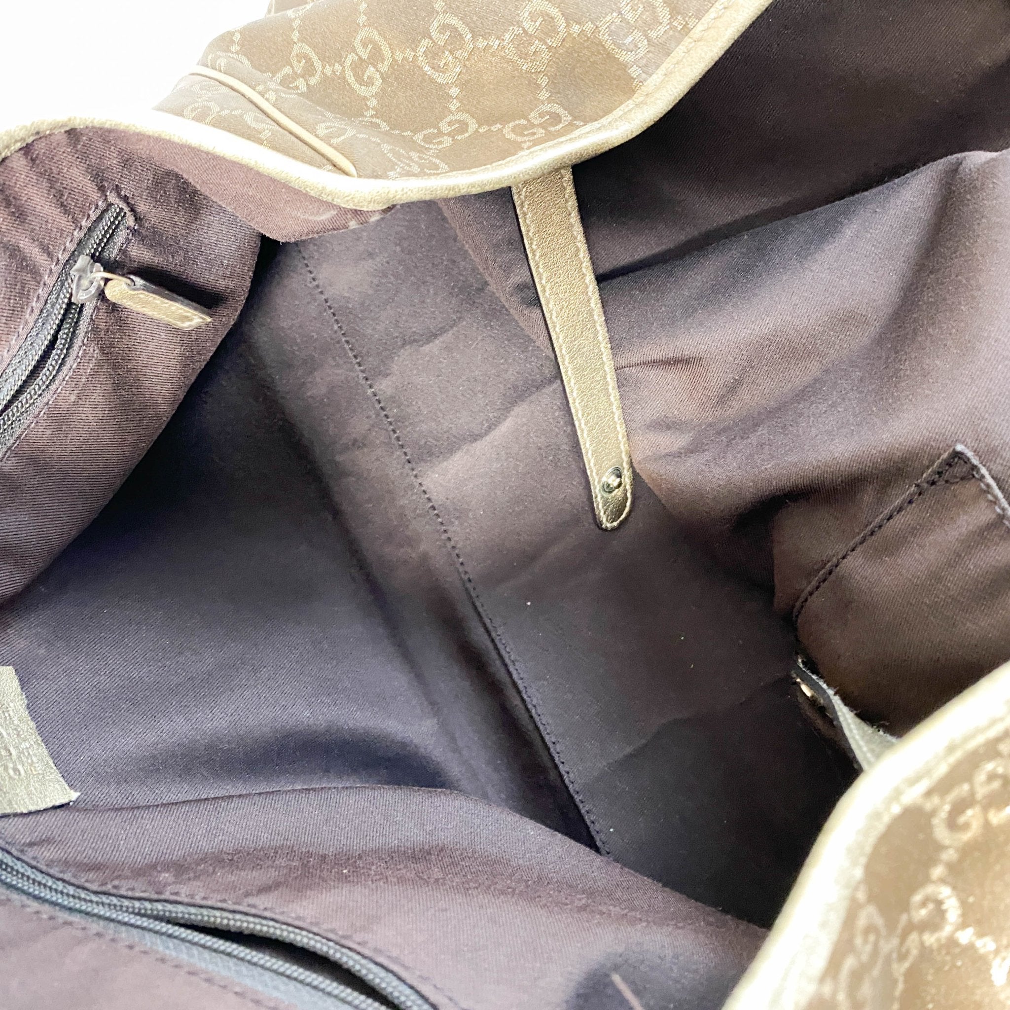 GUCCI GG Canvas Gold/Brown Leather Totes, in , Sold by HIVE PRELOVED - Totes, ,